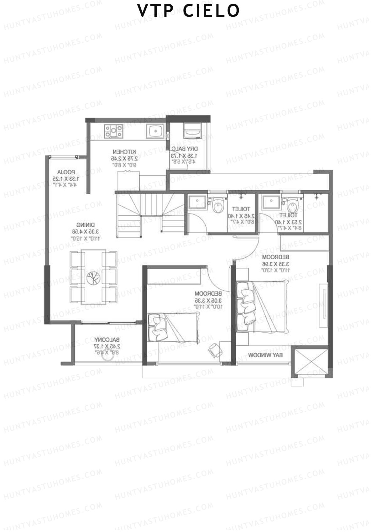 VTP Cielo Tower 3 Unit 8 (Duplex) Floor Plan