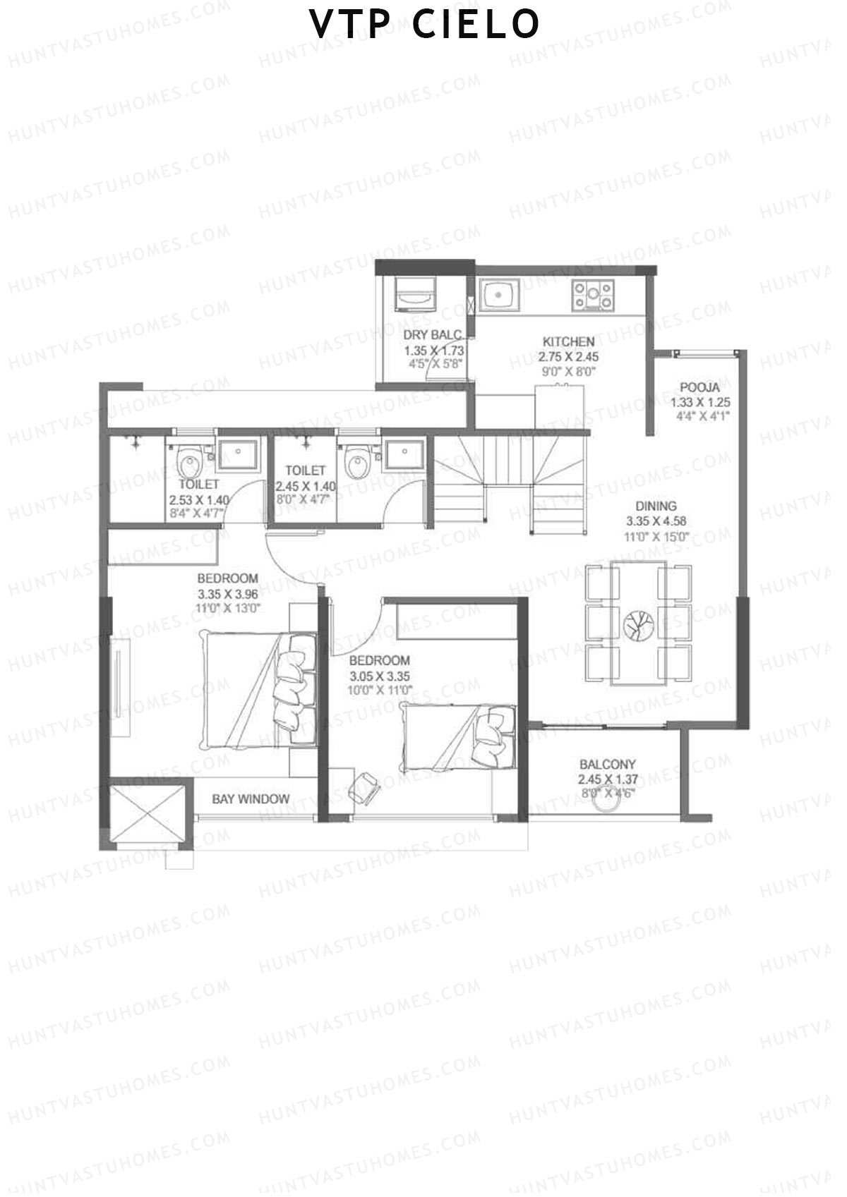 VTP Cielo Tower 3 Unit 9 (Duplex) Floor Plan