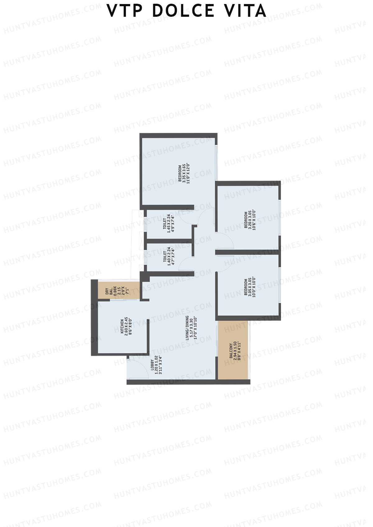 VTP Dolce Vita Tower 1 Unit 2 Floor Plan