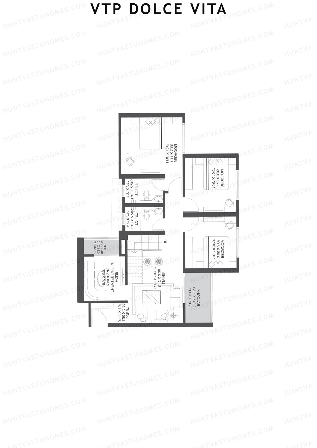 VTP Dolce Vita Tower 1 Unit 2 (Duplex) Floor Plan