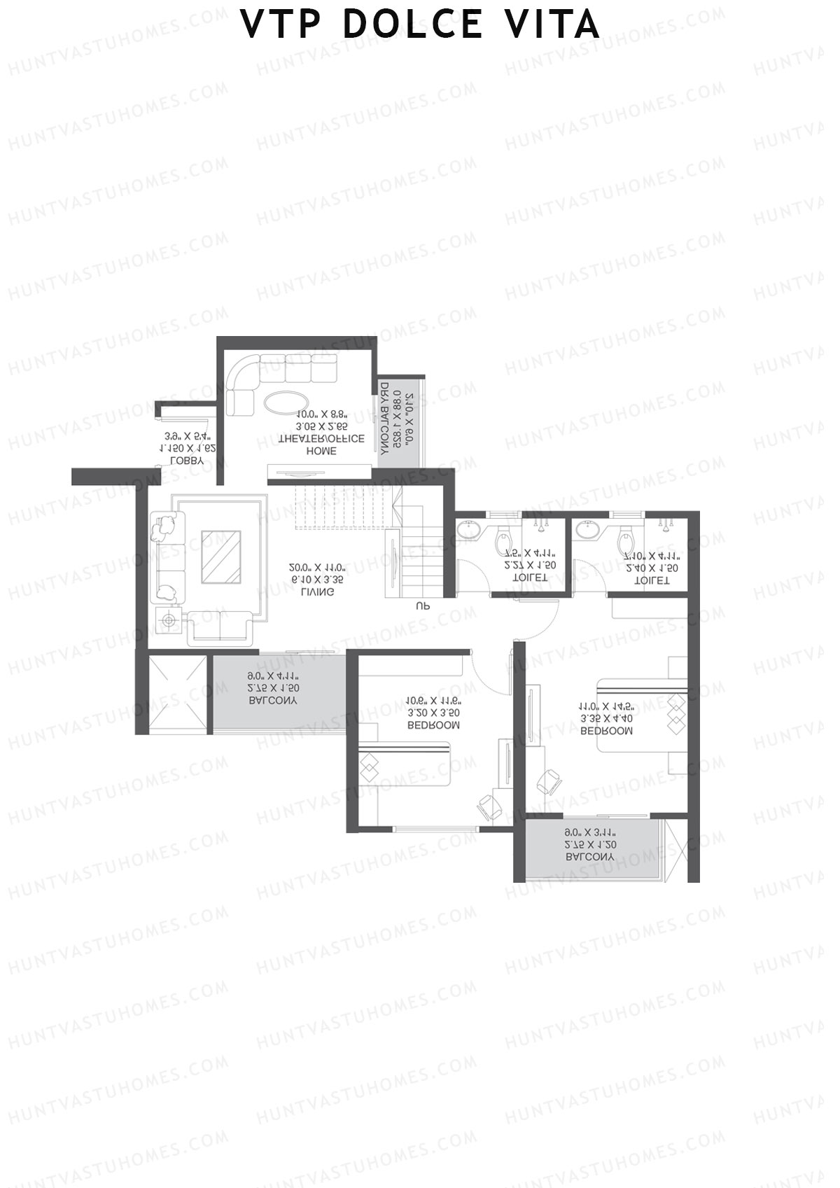 VTP Dolce Vita Tower 1 Unit 3 (Duplex) Floor Plan