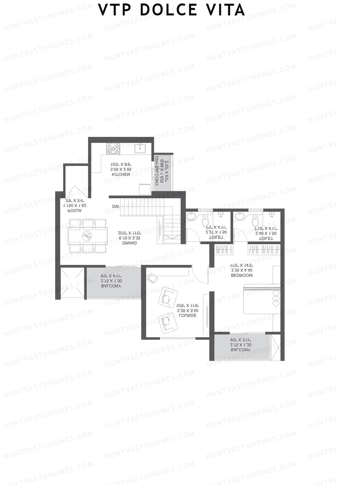 VTP Dolce Vita Tower 1 Unit 3 (Duplex) Floor Plan