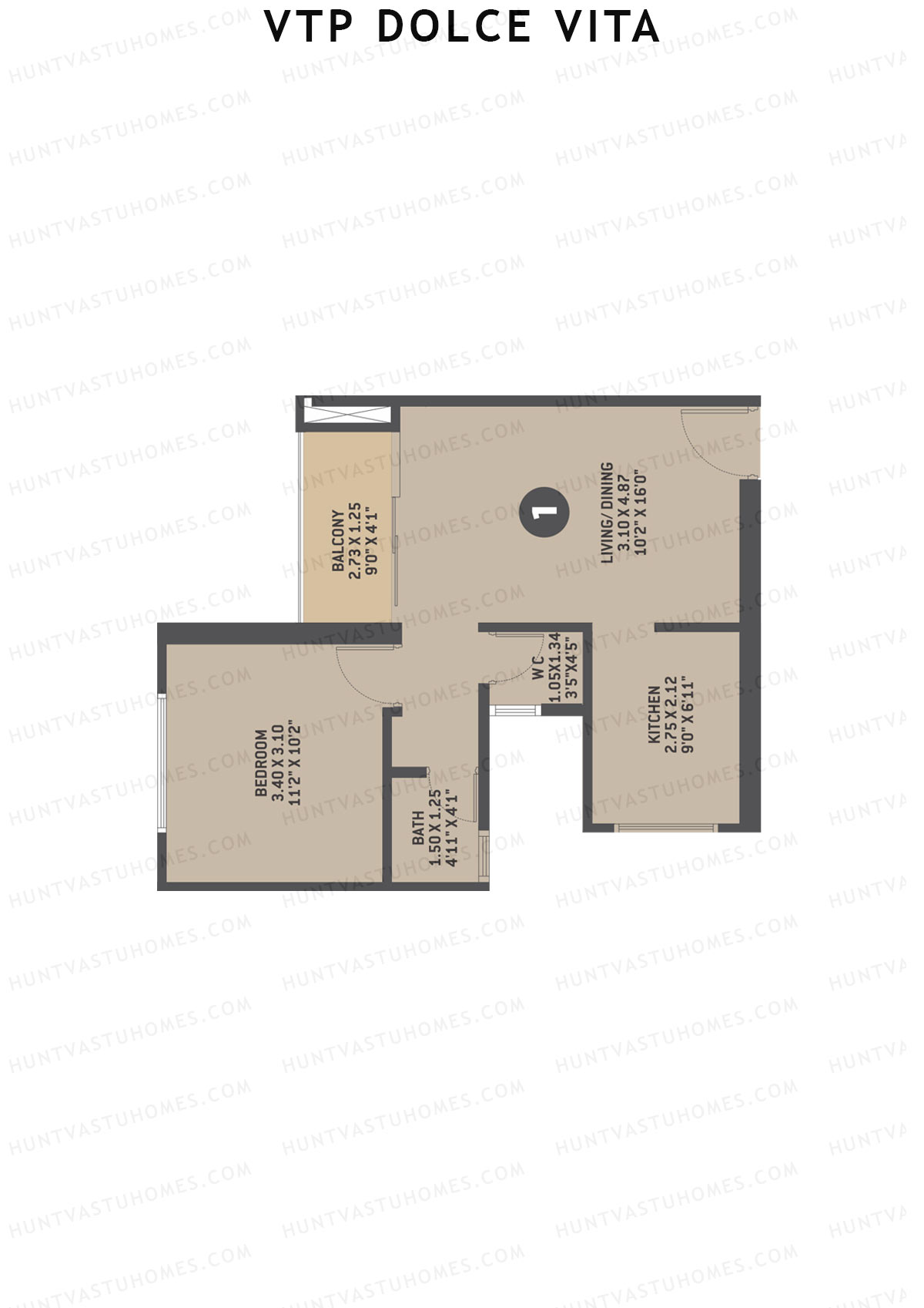 VTP Dolce Vita Tower 2 Unit 1 Floor Plan