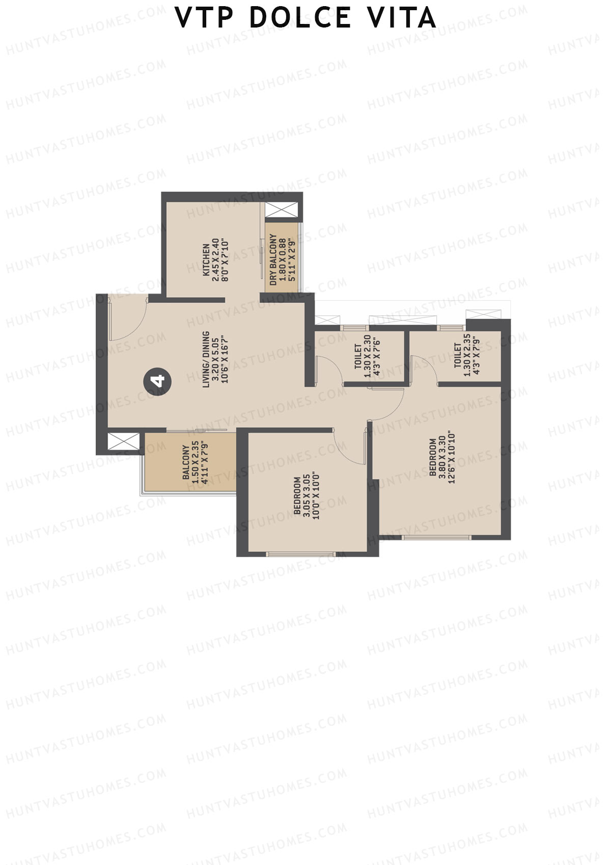 VTP Dolce Vita Tower 2 Unit 4 Floor Plan