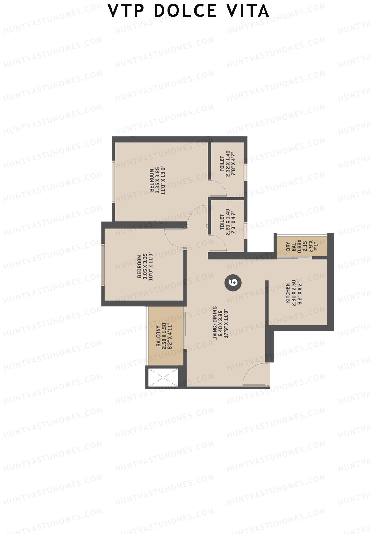 VTP Dolce Vita Tower 2 Unit 6 Floor Plan