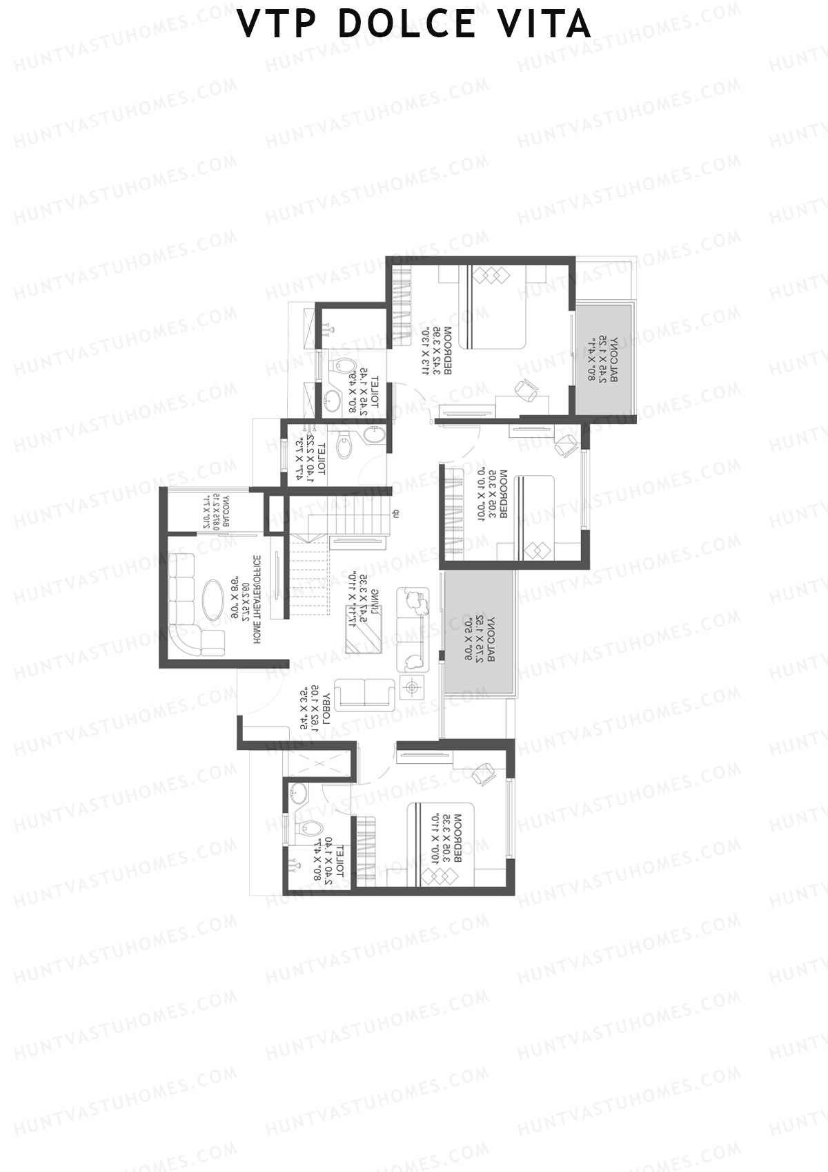 VTP Dolce Vita Tower 3 Unit 2 (Duplex) Floor Plan