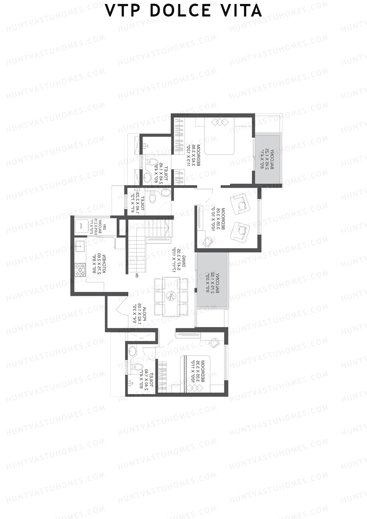 VTP Dolce Vita Tower 3 Unit 2 (Duplex) Floor Plan
