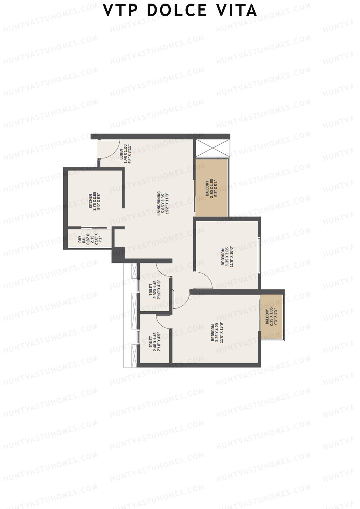 VTP Dolce Vita Tower 3 Unit 3 Floor Plan