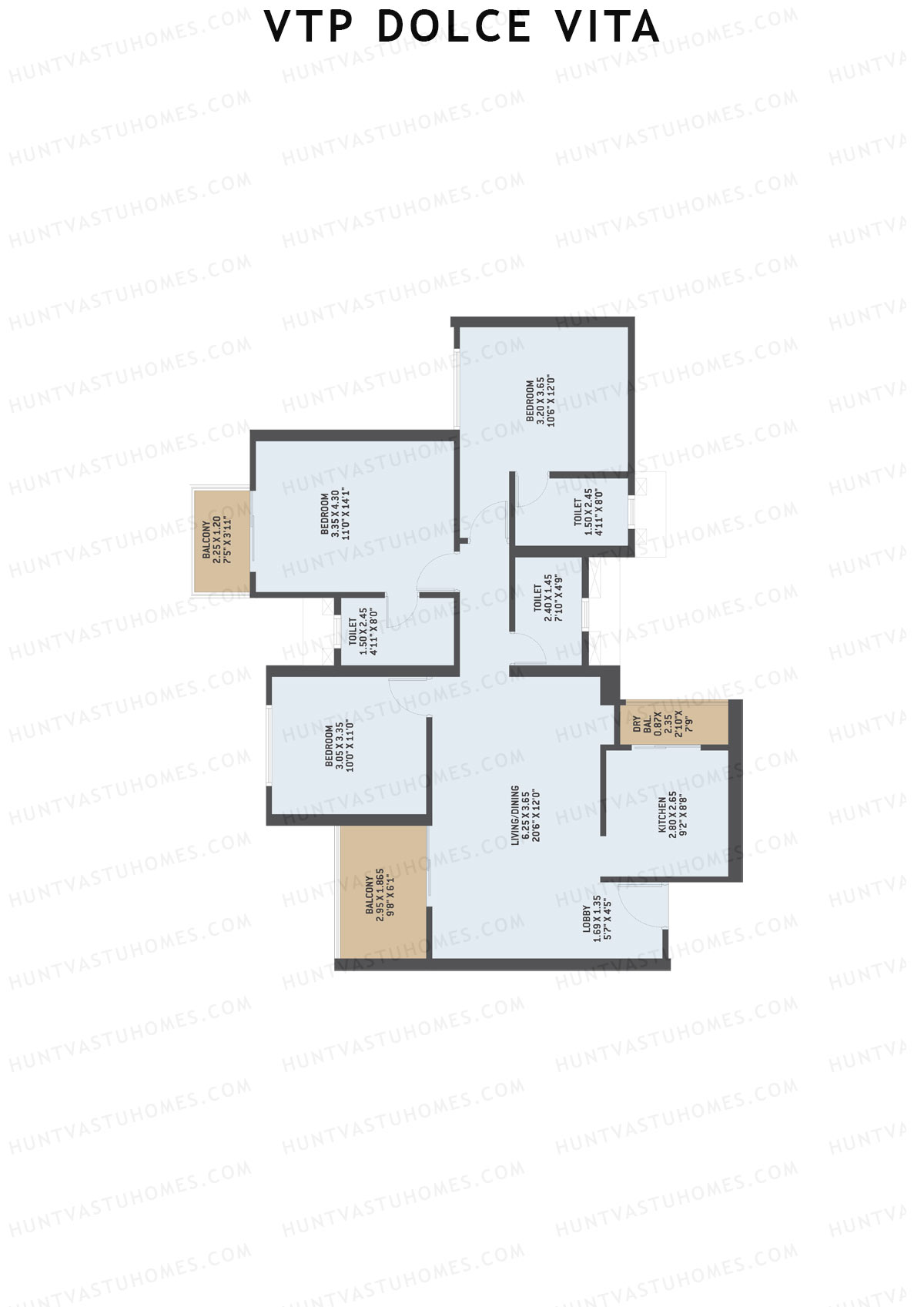 VTP Dolce Vita Tower 4 Unit 1 Floor Plan