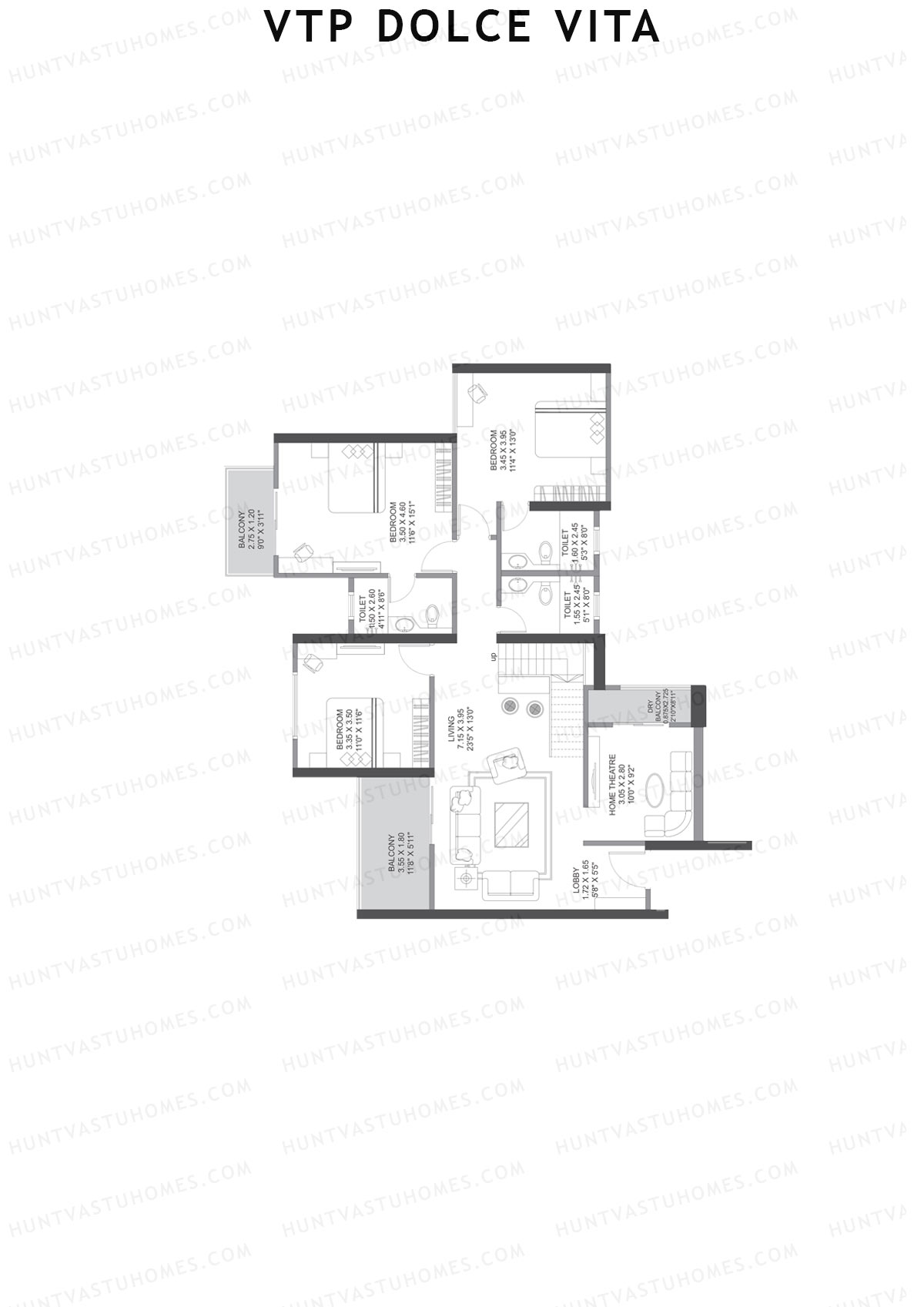 VTP Dolce Vita Tower 4 Unit 2 (Duplex) Floor Plan