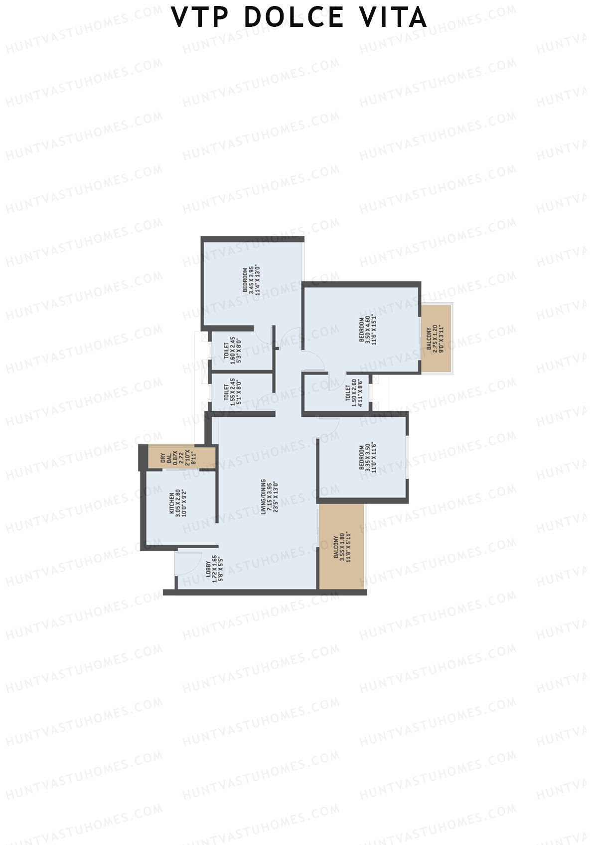 VTP Dolce Vita Tower 4 Unit 3 Floor Plan