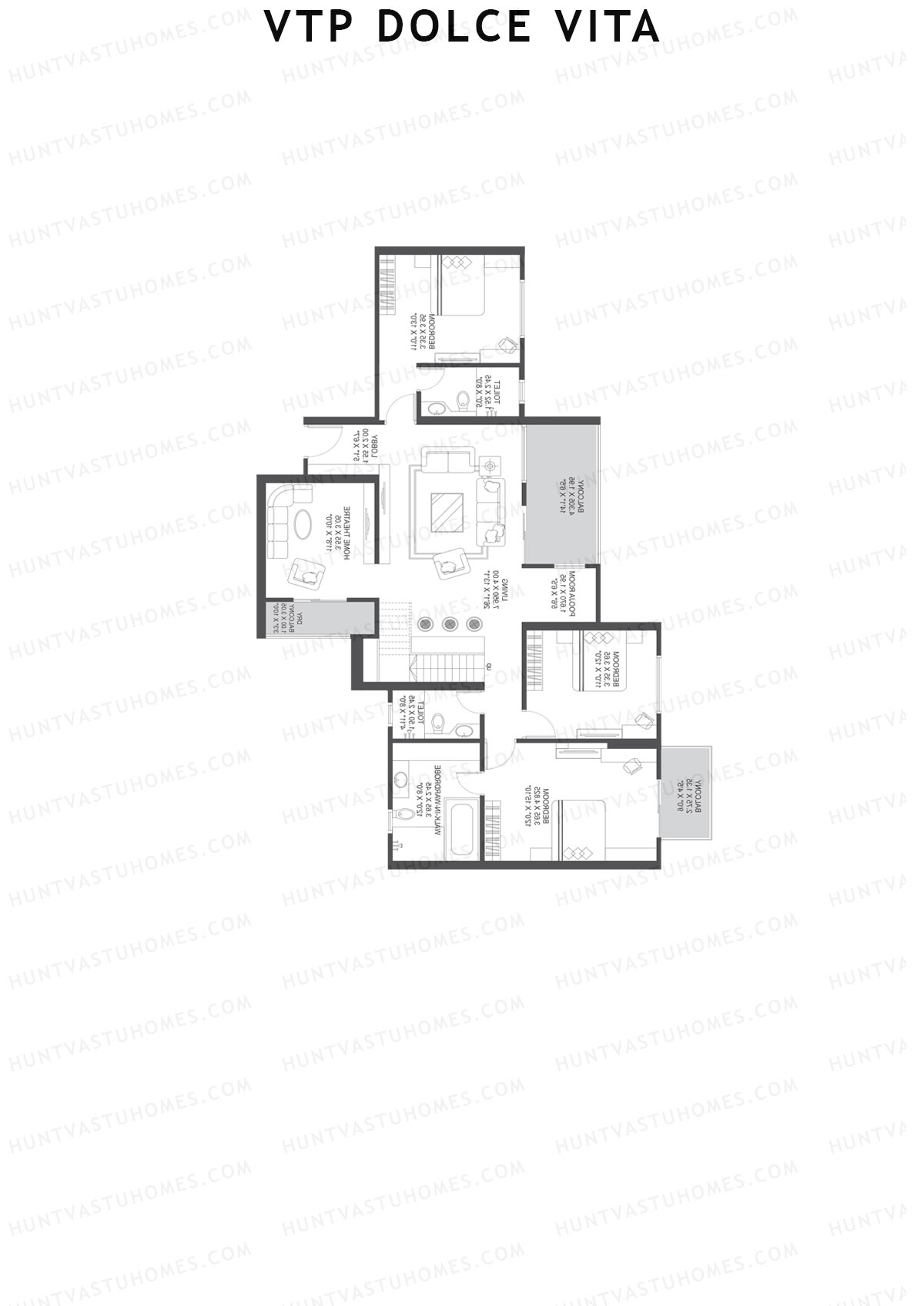 VTP Dolce Vita Tower 4 Unit 5 (Duplex) Floor Plan