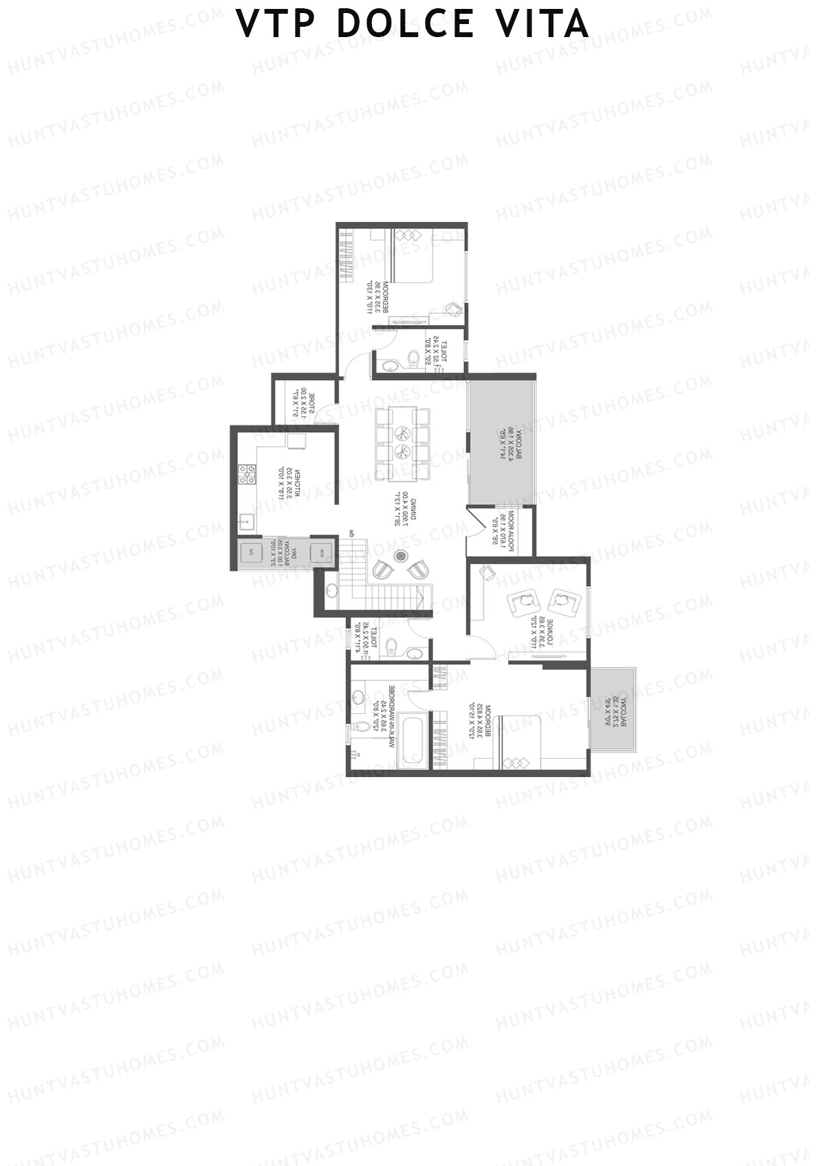 VTP Dolce Vita Tower 4 Unit 5 (Duplex) Floor Plan
