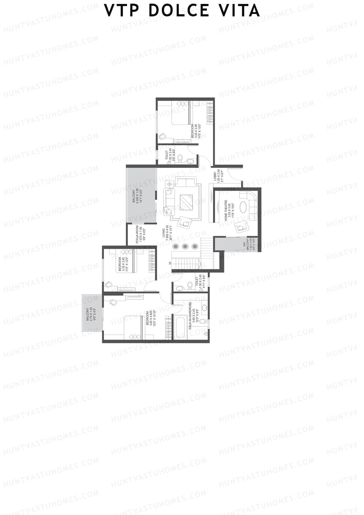 VTP Dolce Vita Tower 4 Unit 6 (Duplex) Floor Plan