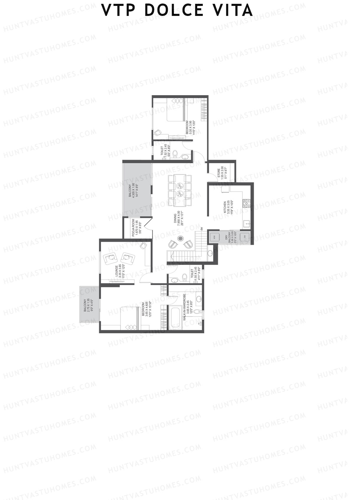 VTP Dolce Vita Tower 4 Unit 6 (Duplex) Floor Plan