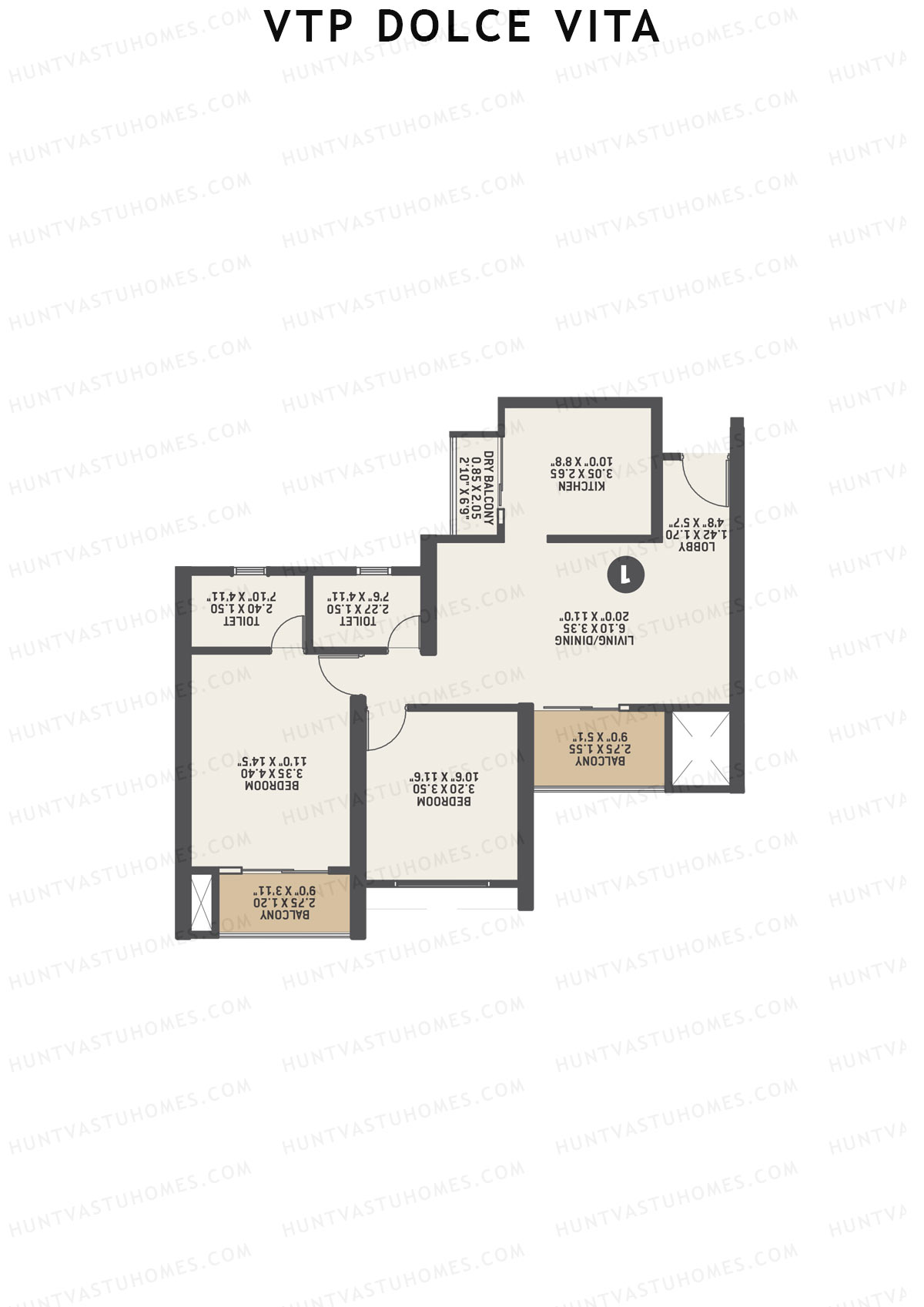 VTP Dolce Vita Tower 5 Unit 1 Floor Plan