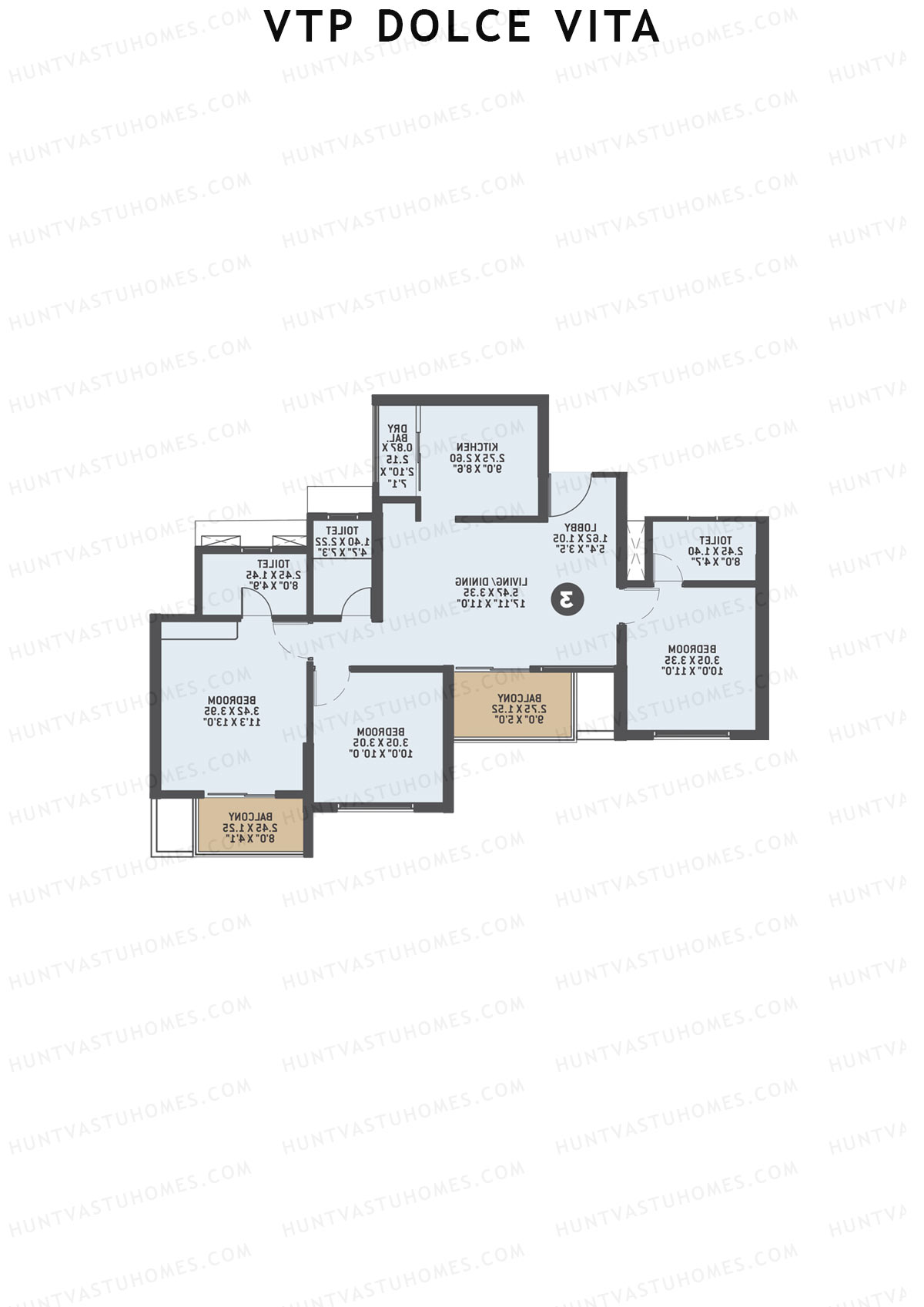 VTP Dolce Vita Tower 5 Unit 2 Floor Plan