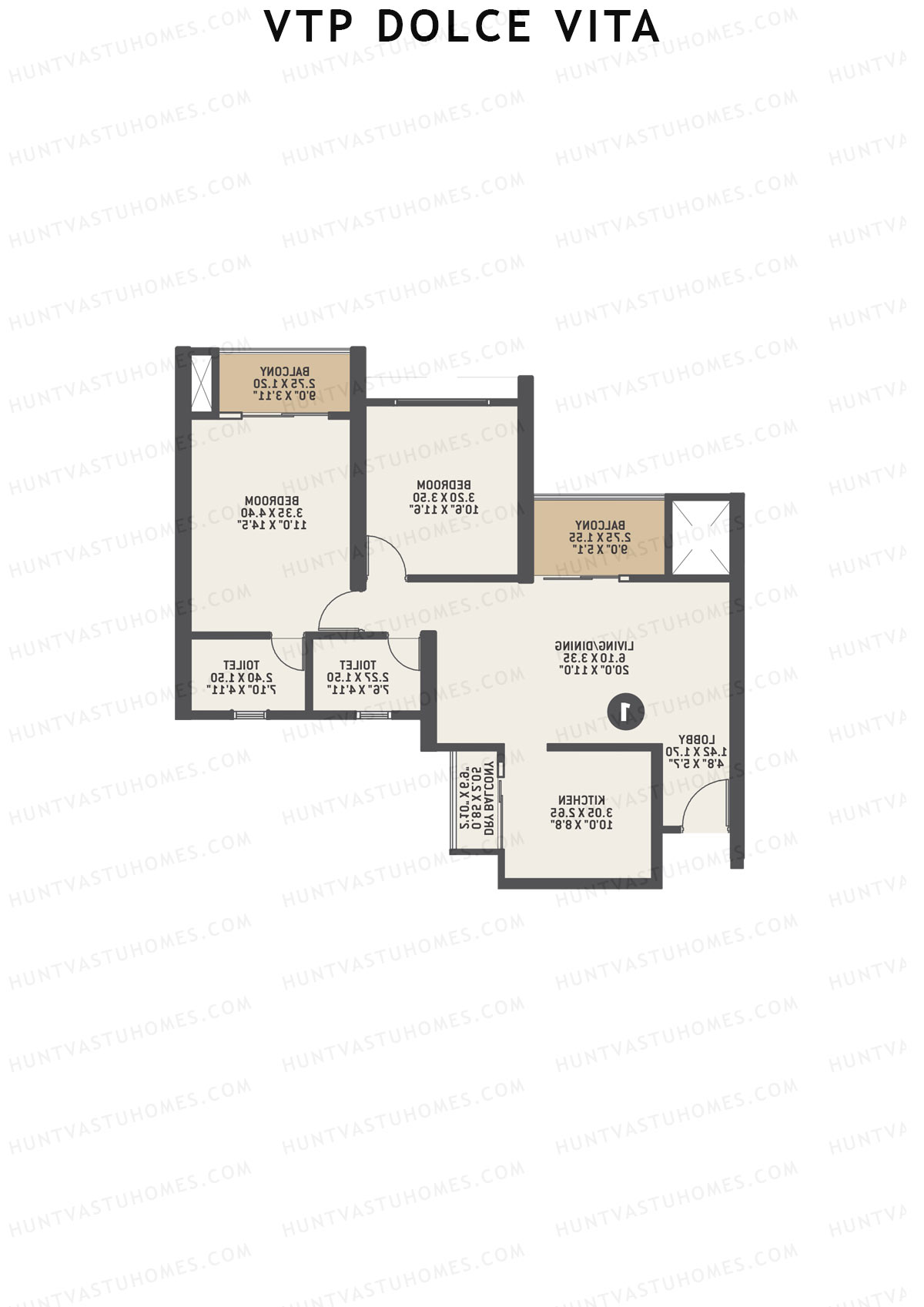 VTP Dolce Vita Tower 5 Unit 4 Floor Plan