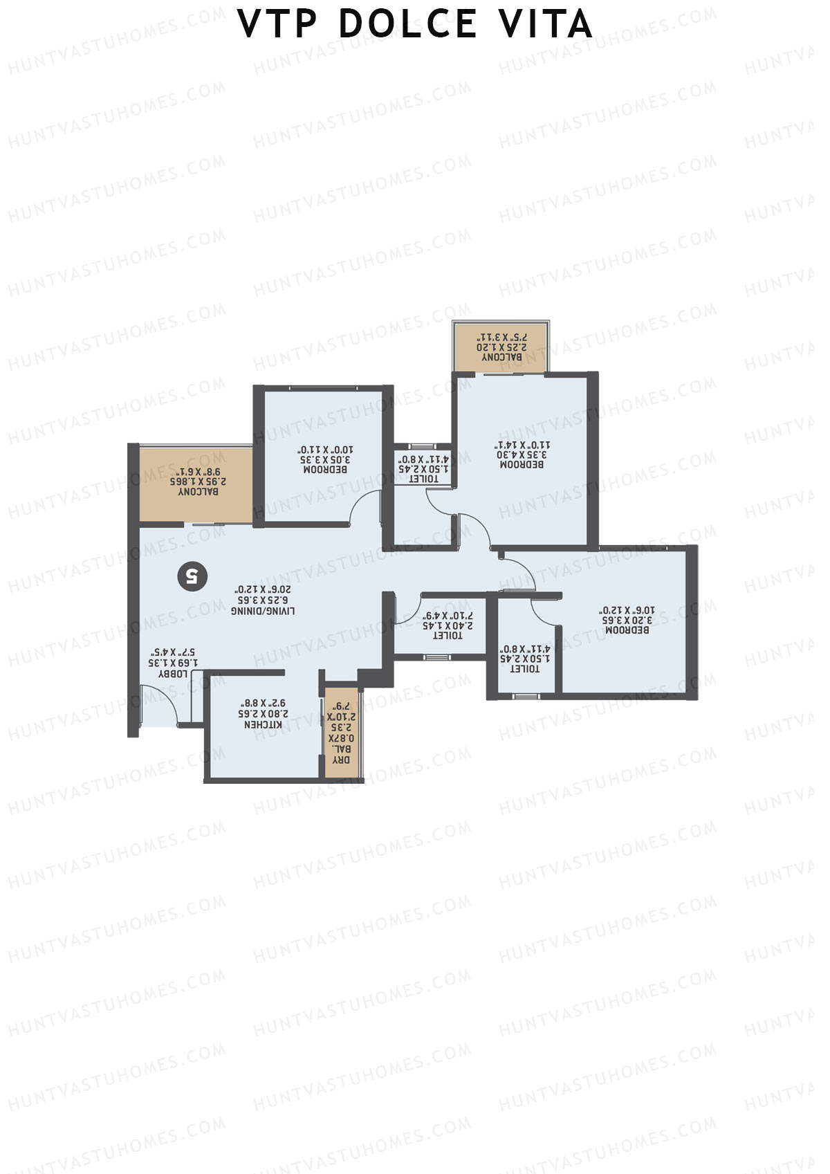 VTP Dolce Vita Tower 5 Unit 5 Floor Plan
