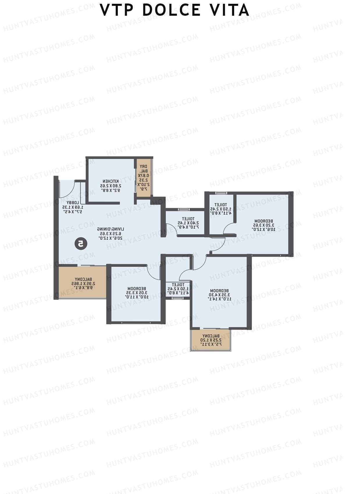 VTP Dolce Vita Tower 5 Unit 6 Floor Plan