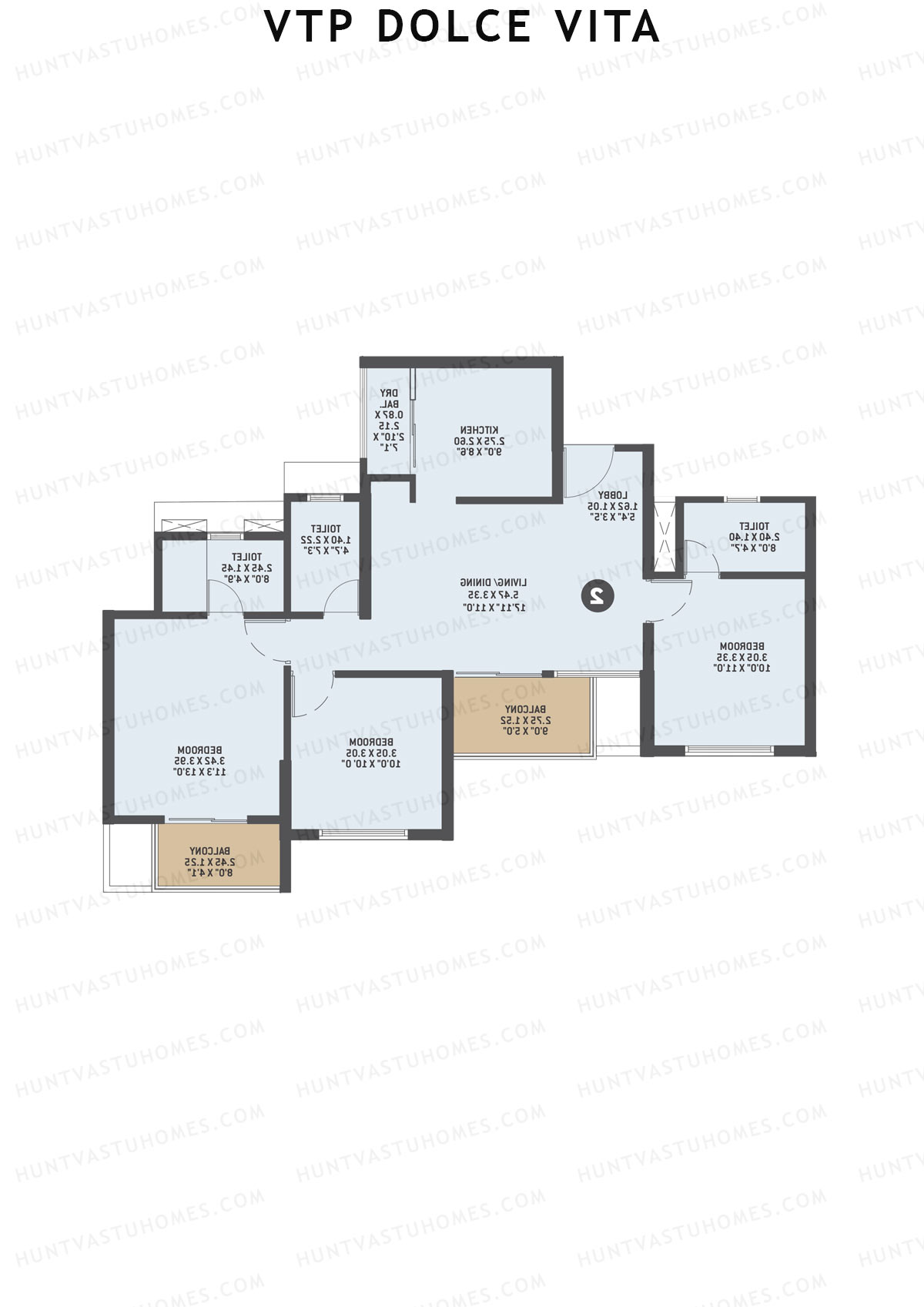 VTP Dolce Vita Tower 7 Unit 1 Floor Plan