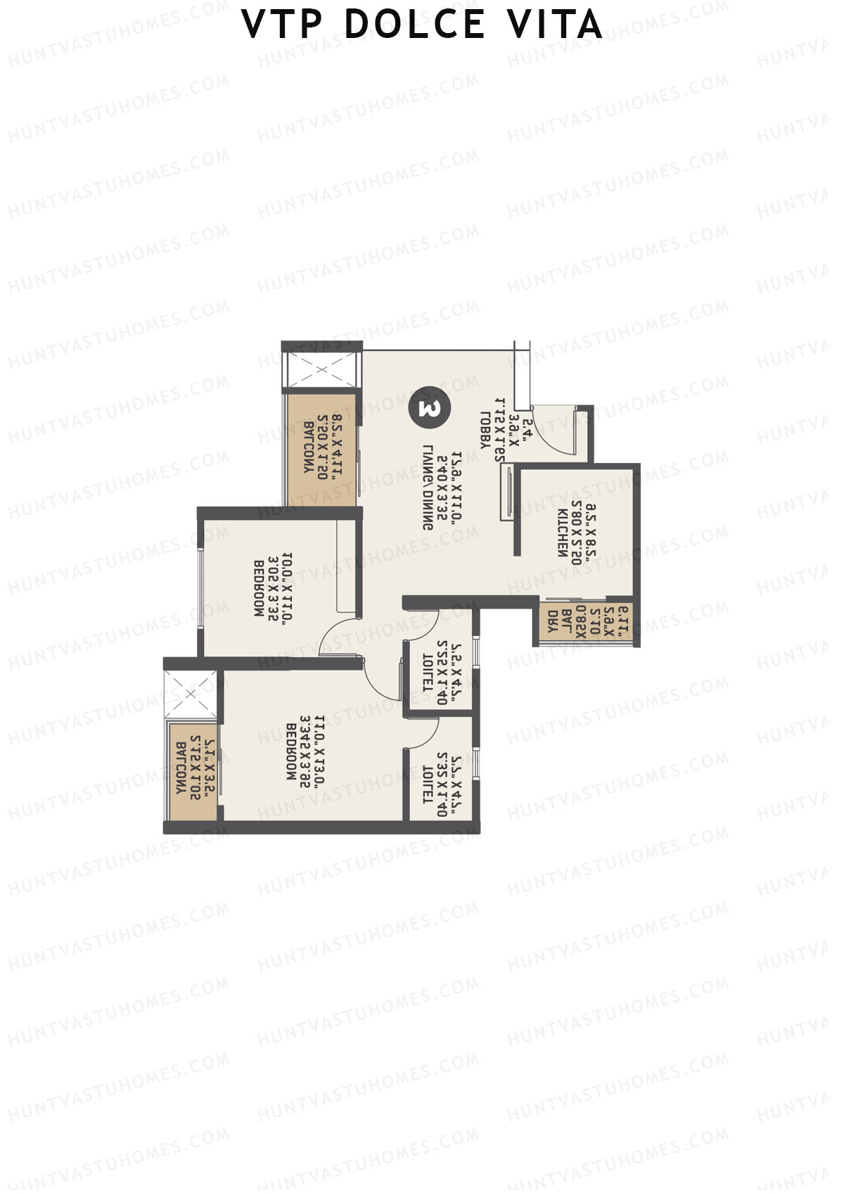 VTP Dolce Vita Tower 8 Unit 2 Floor Plan