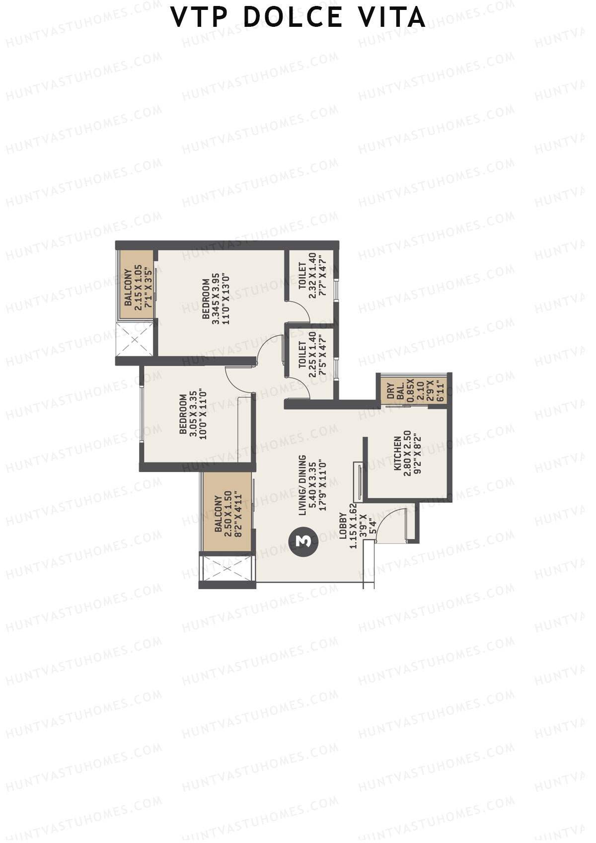 VTP Dolce Vita Tower 8 Unit 3 Floor Plan