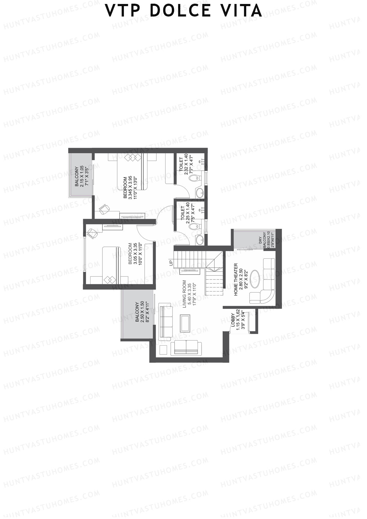 VTP Dolce Vita Tower 8 Unit 3 (Duplex) Floor Plan