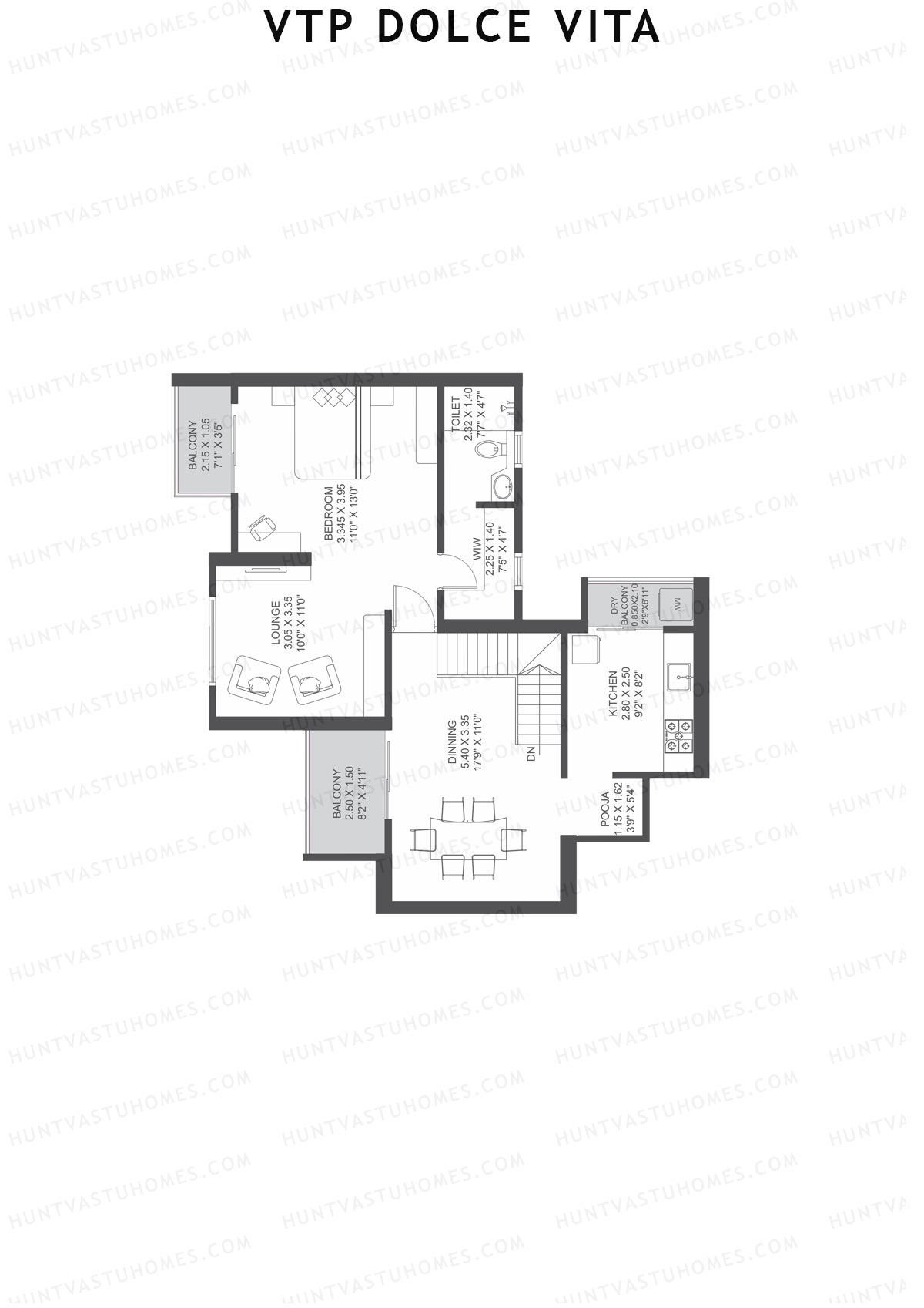 VTP Dolce Vita Tower 8 Unit 3 (Duplex) Floor Plan