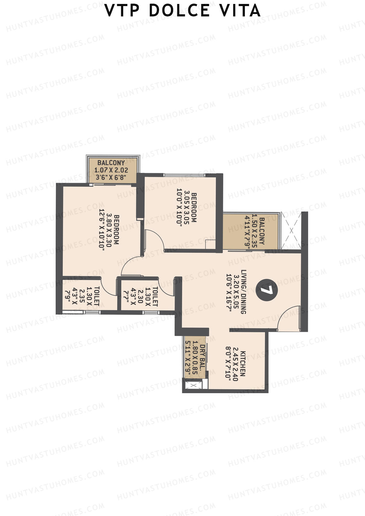 VTP Dolce Vita Tower 8 Unit 5 Floor Plan