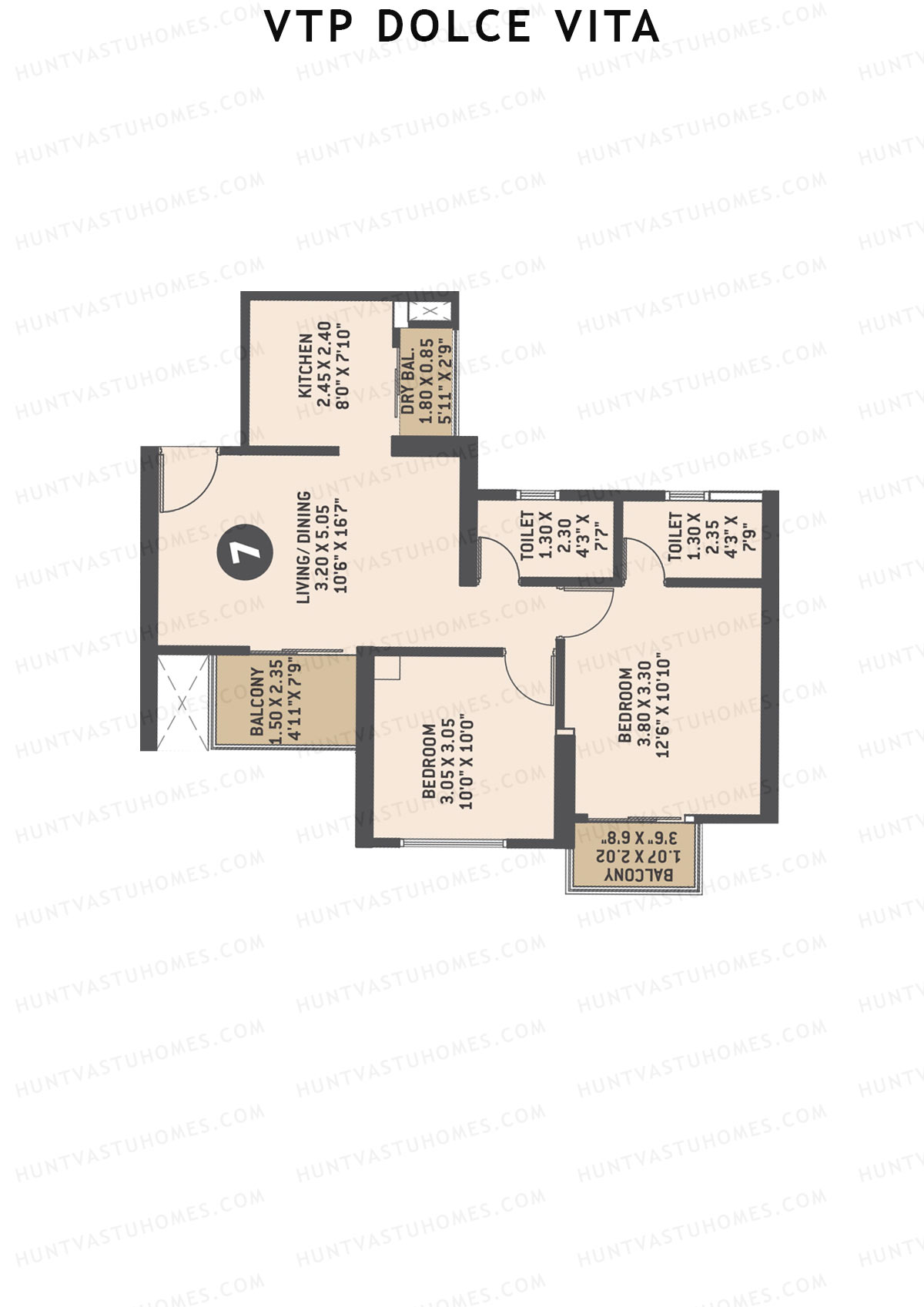 VTP Dolce Vita Tower 8 Unit 7 Floor Plan