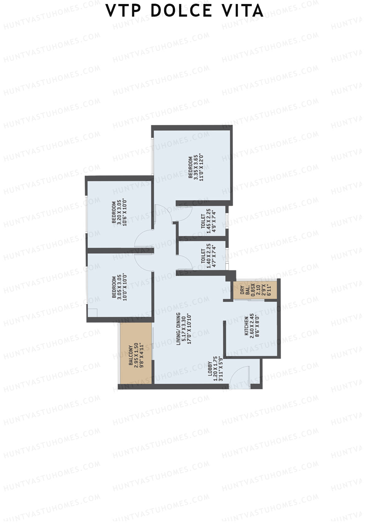 VTP Dolce Vita Tower 9 Unit 2 Floor Plan