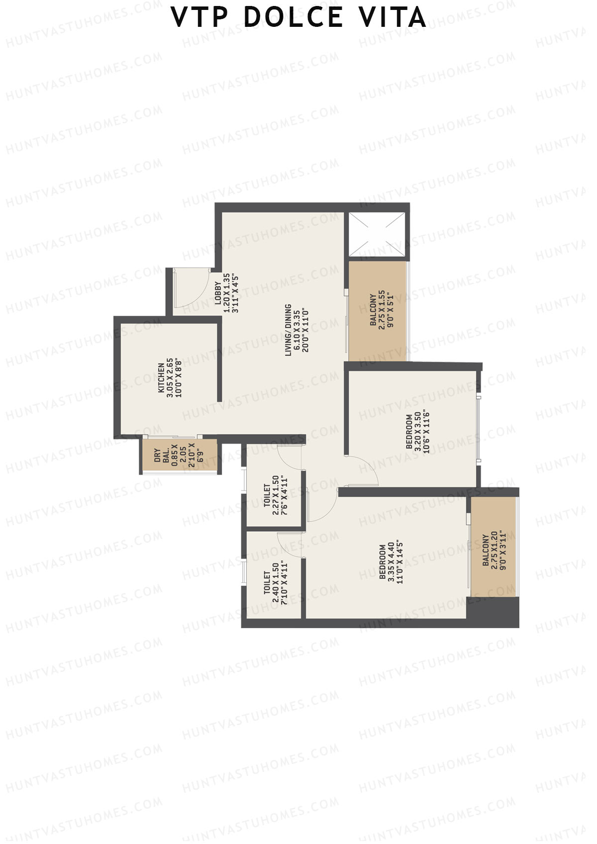 VTP Dolce Vita Tower 9 Unit 4 Floor Plan
