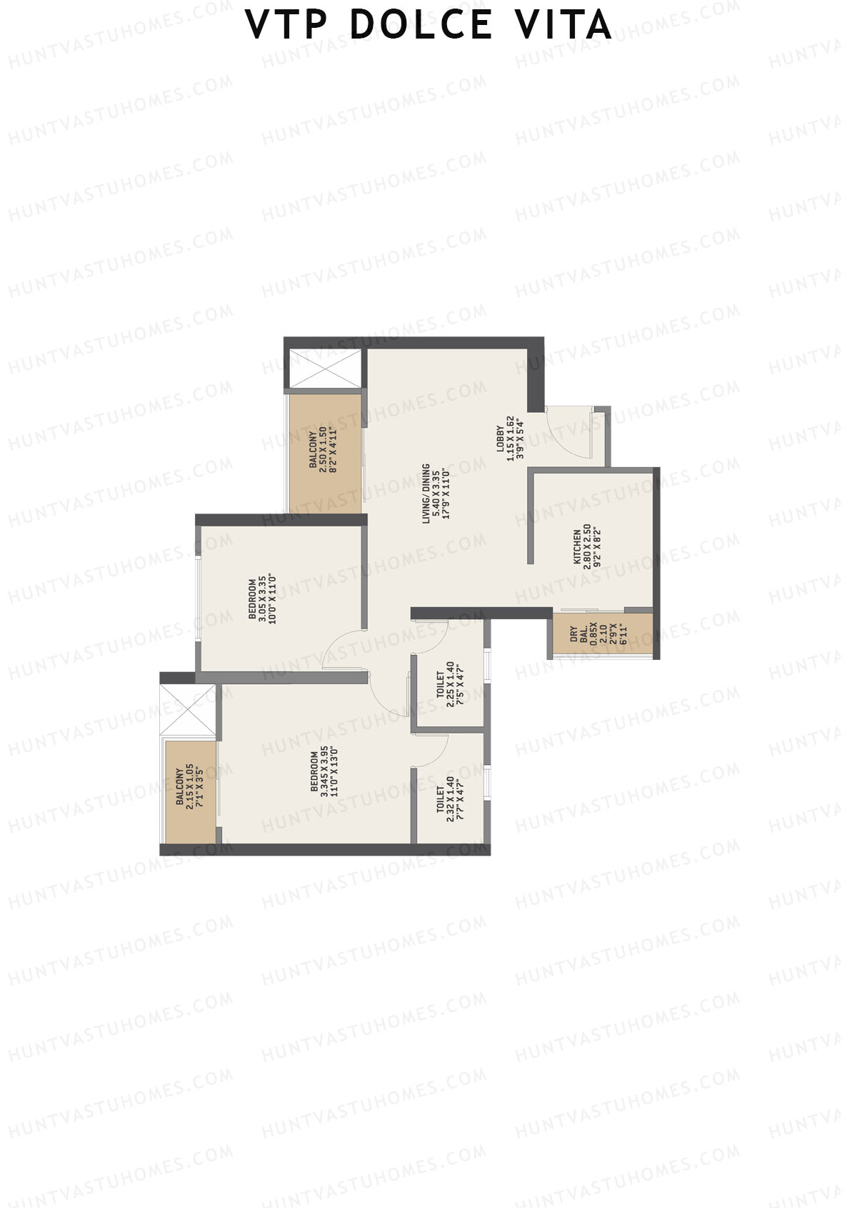 VTP Dolce Vita Tower 9 Unit 6 Floor Plan