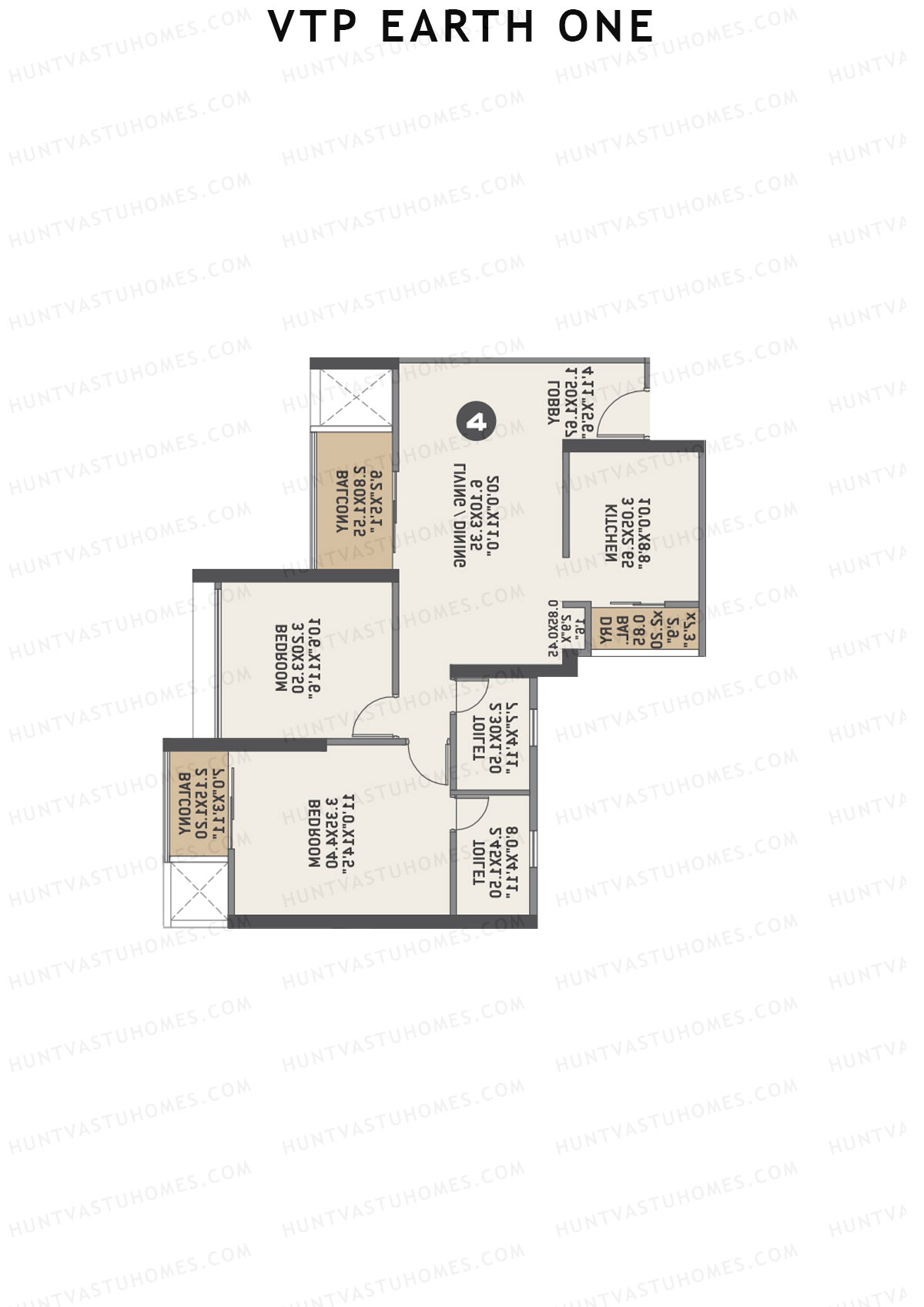 VTP Earth One Tower 1 Unit 1 Floor Plan