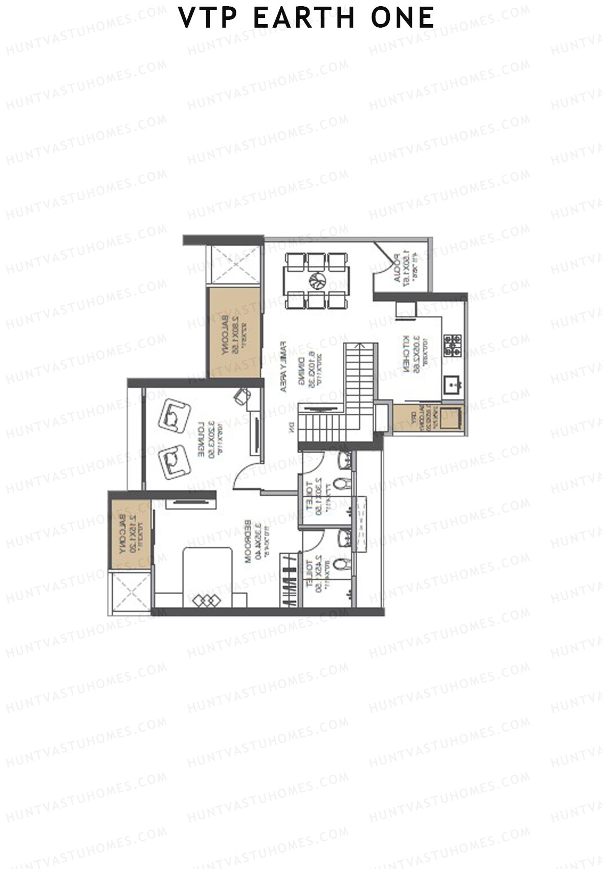 VTP Earth One Tower 1 Unit 1 (Duplex) Floor Plan