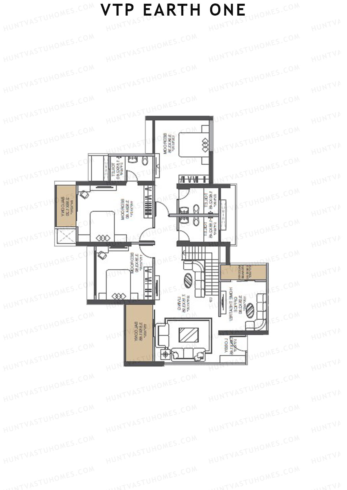 VTP Earth One Tower 1 Unit 2 (Duplex) Floor Plan
