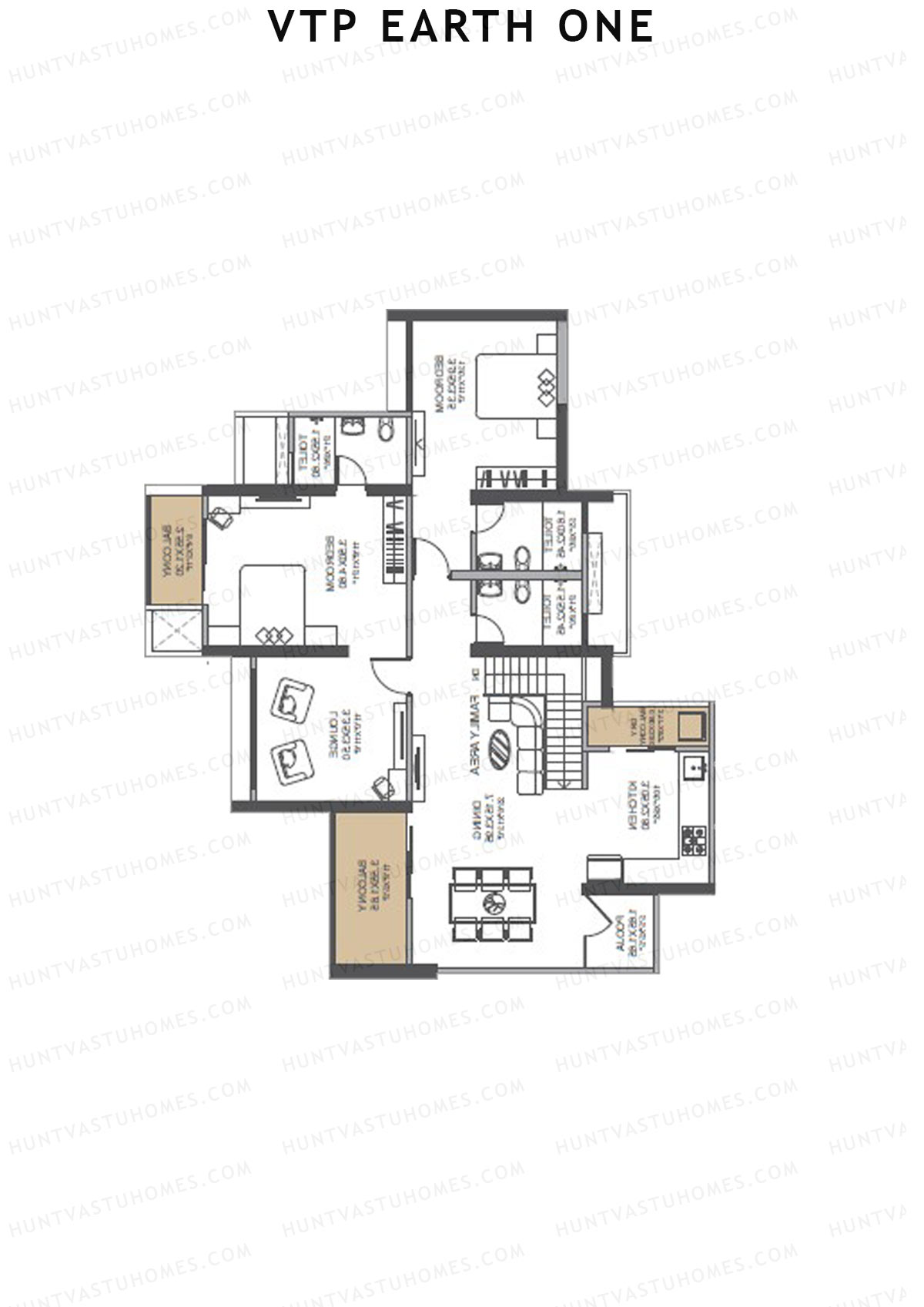 VTP Earth One Tower 1 Unit 2 (Duplex) Floor Plan