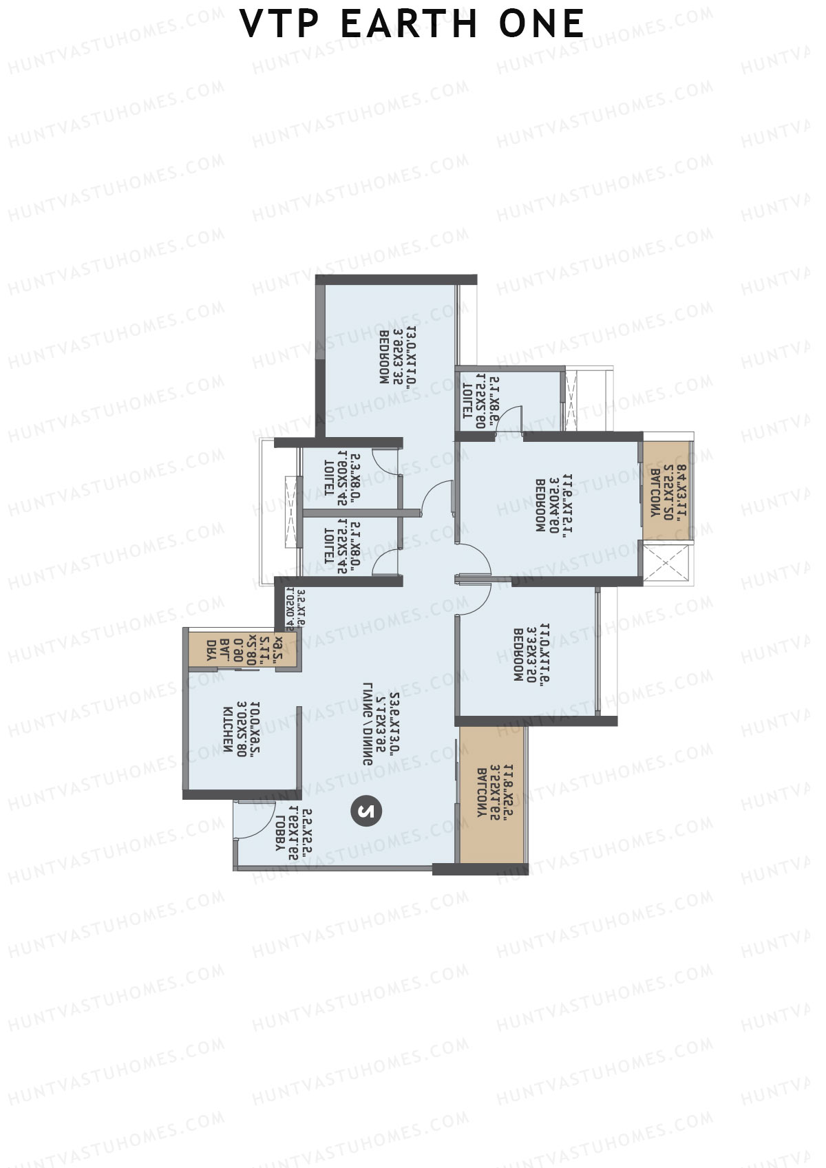 VTP Earth One Tower 1 Unit 3 Floor Plan