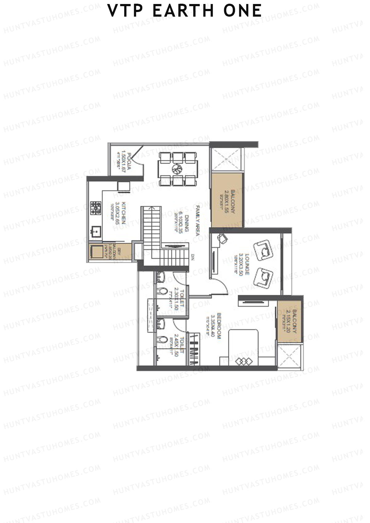 VTP Earth One Tower 1 Unit 4 (Duplex) Floor Plan