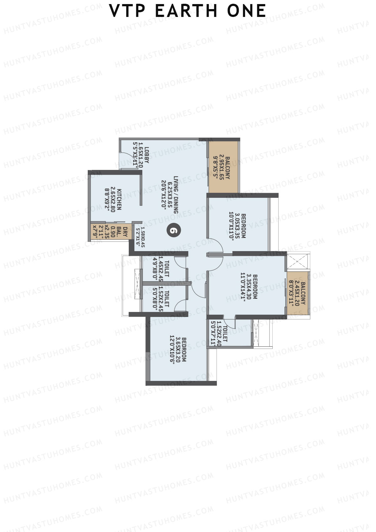 VTP Earth One Tower 1 Unit 6 Floor Plan
