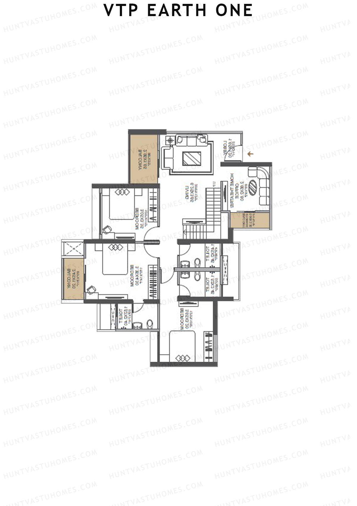 VTP Earth One Tower 1 Unit 7 (Duplex) Floor Plan