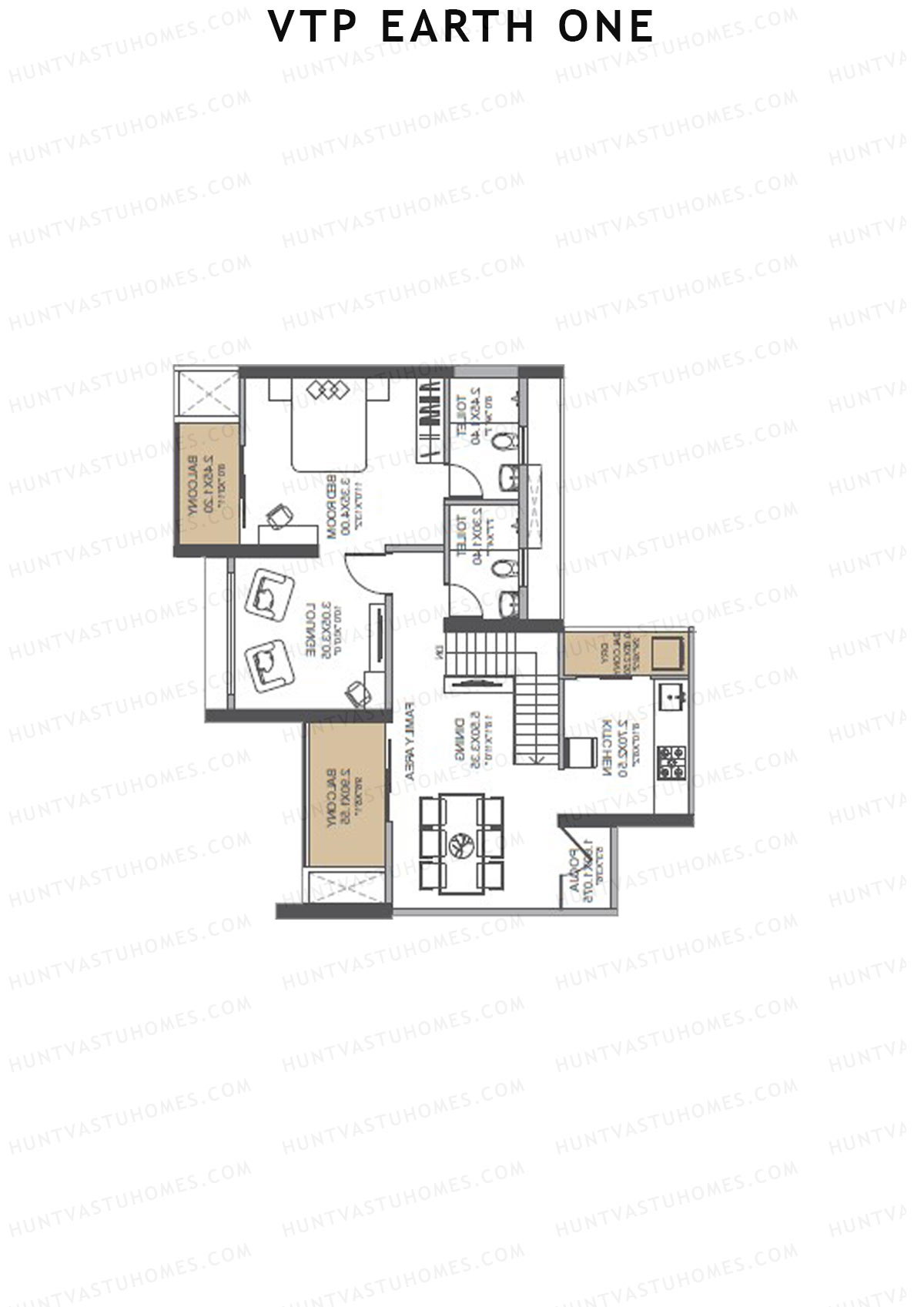 VTP Earth One Tower 1 Unit 8 (Duplex) Floor Plan