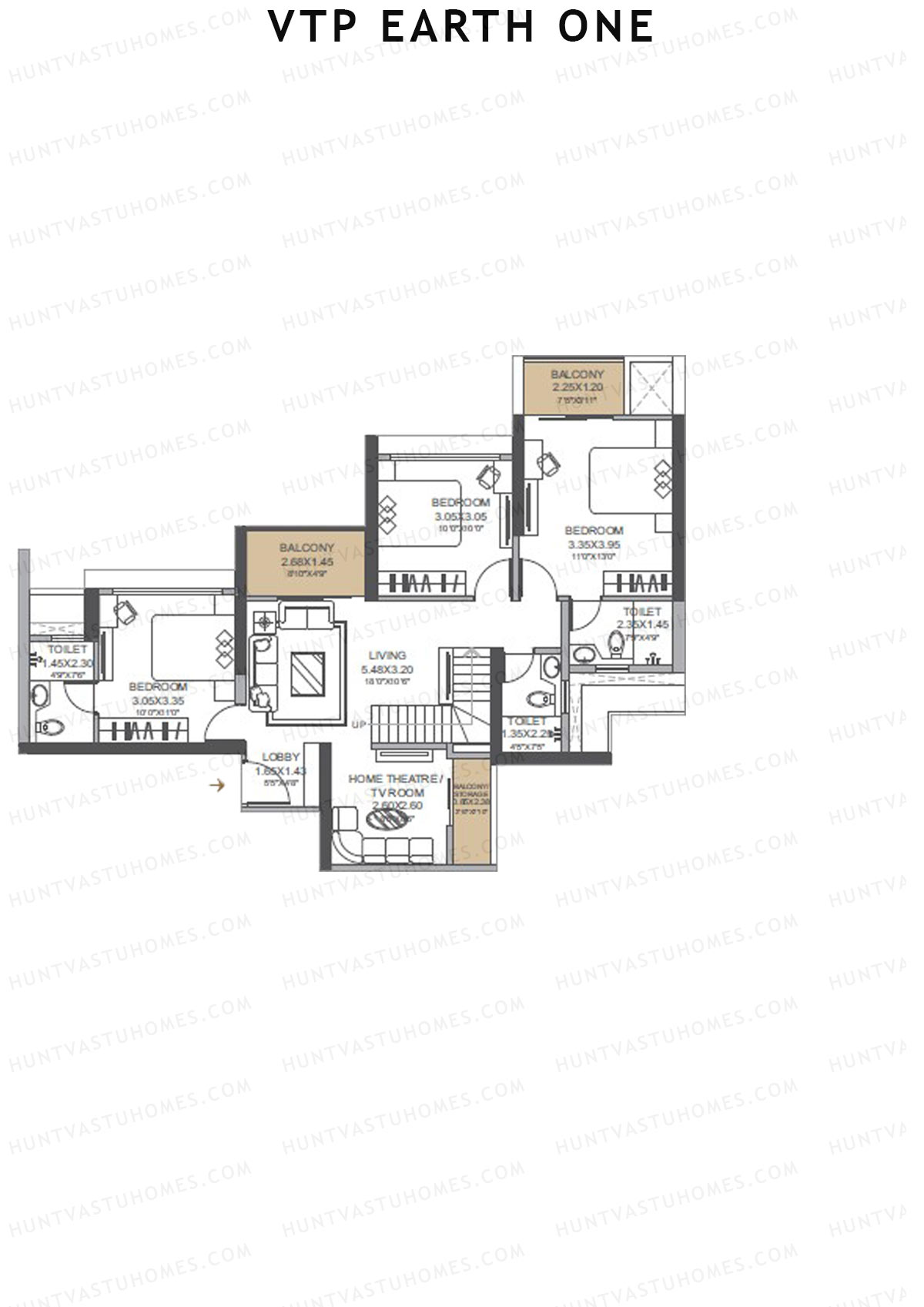 VTP Earth One Tower 2 Unit 1 (Duplex) Floor Plan