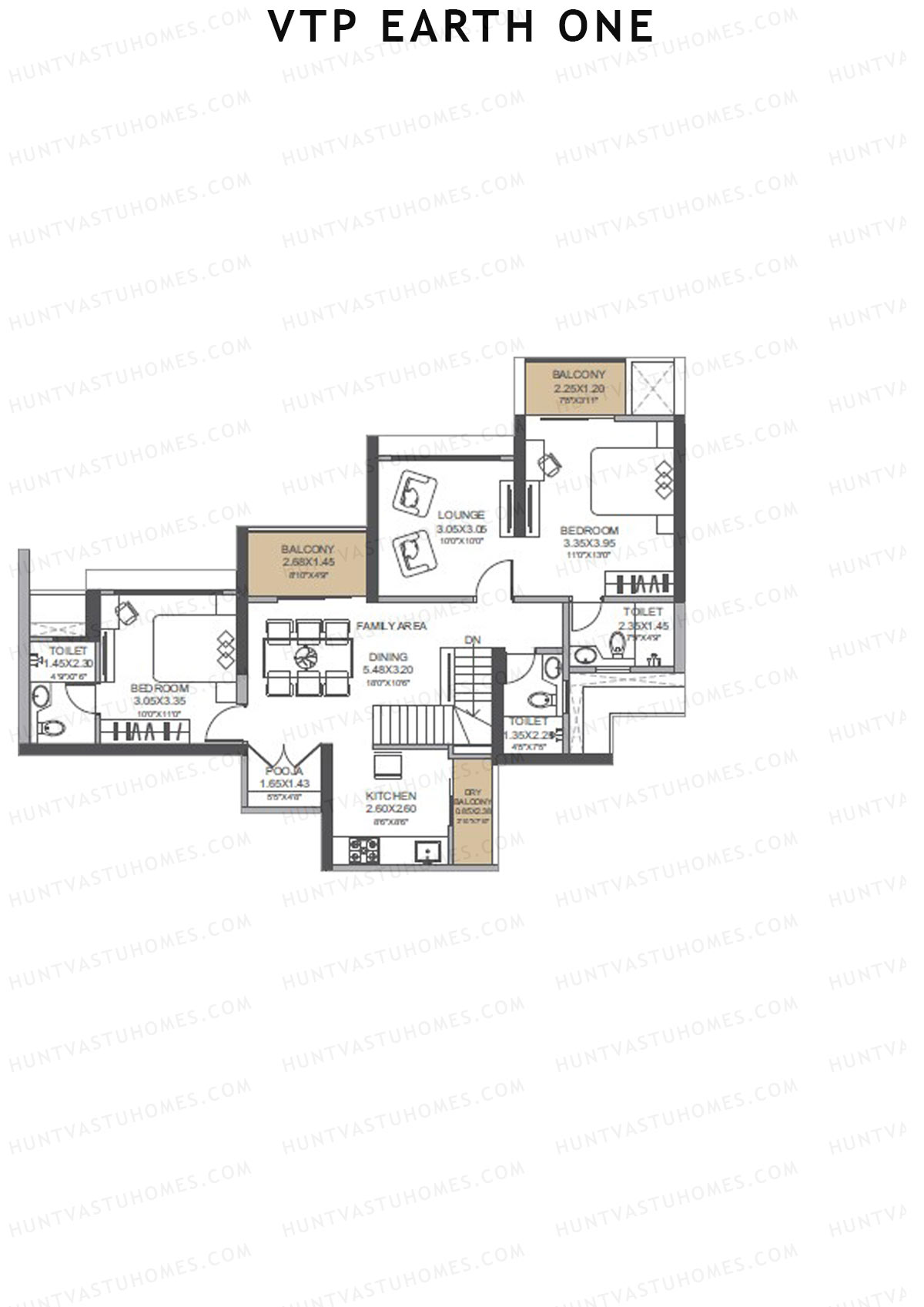 VTP Earth One Tower 2 Unit 1 (Duplex) Floor Plan