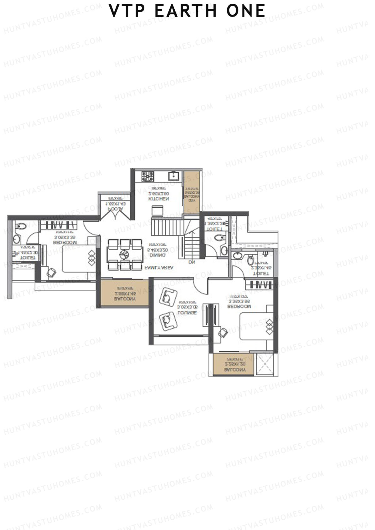 VTP Earth One Tower 2 Unit 2 (Duplex) Floor Plan