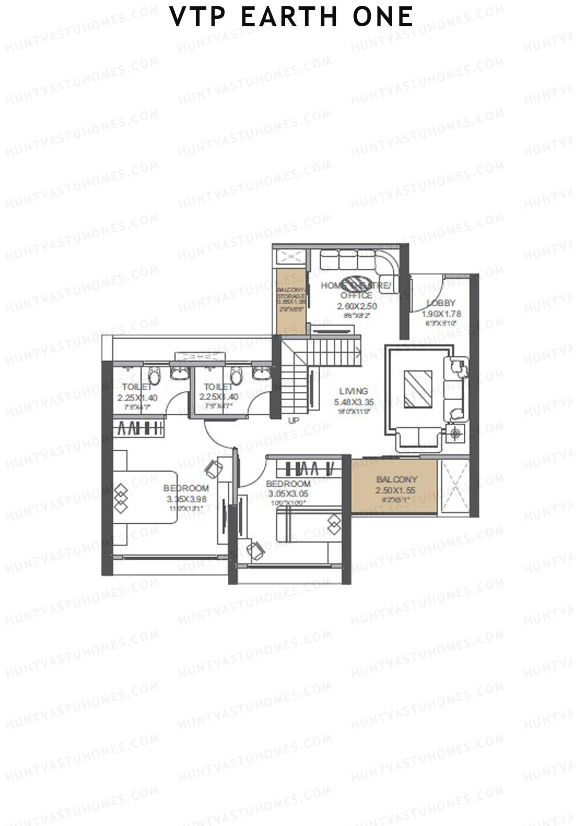 VTP Earth One Tower 2 Unit 3 (Duplex) Floor Plan