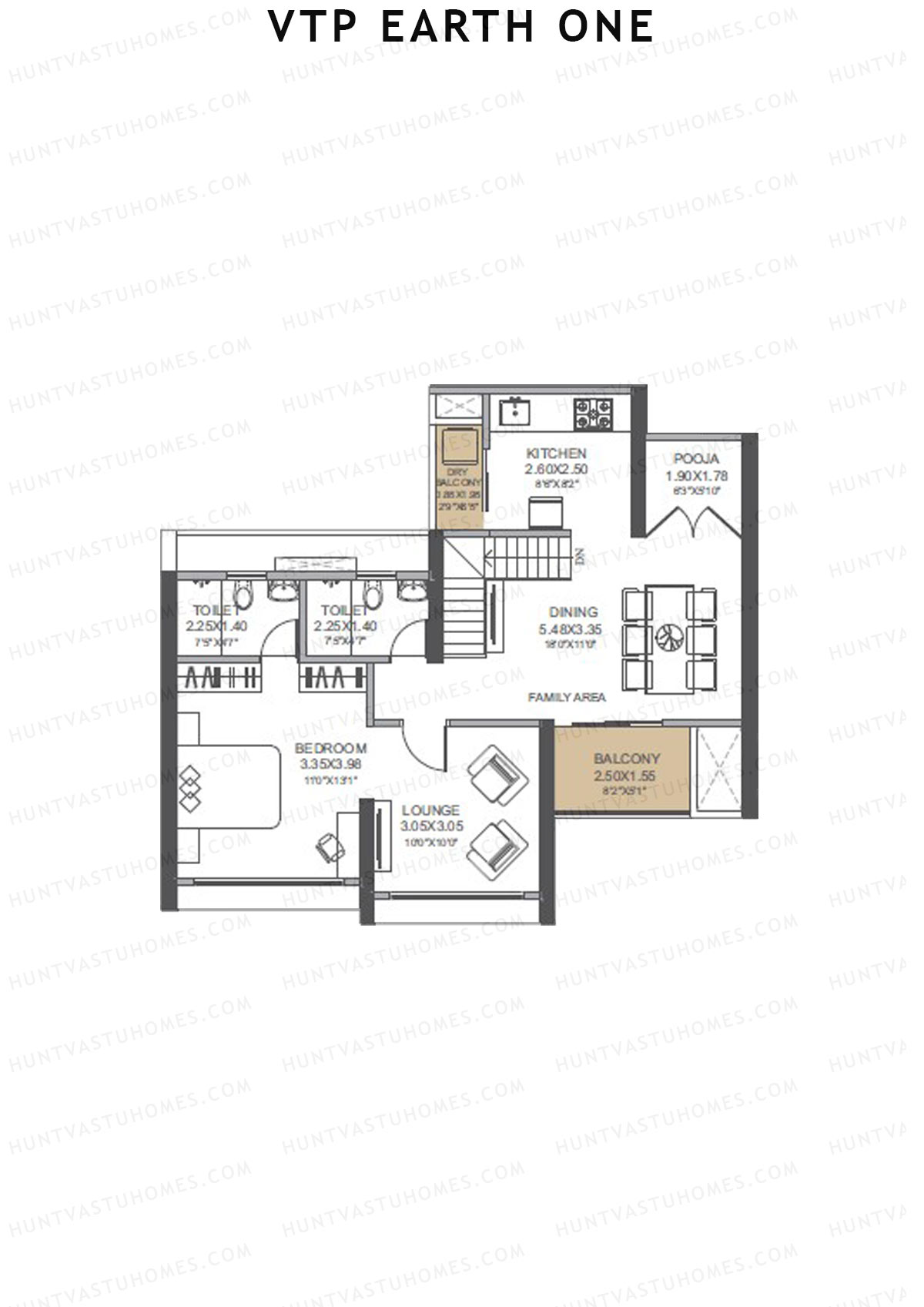 VTP Earth One Tower 2 Unit 3 (Duplex) Floor Plan