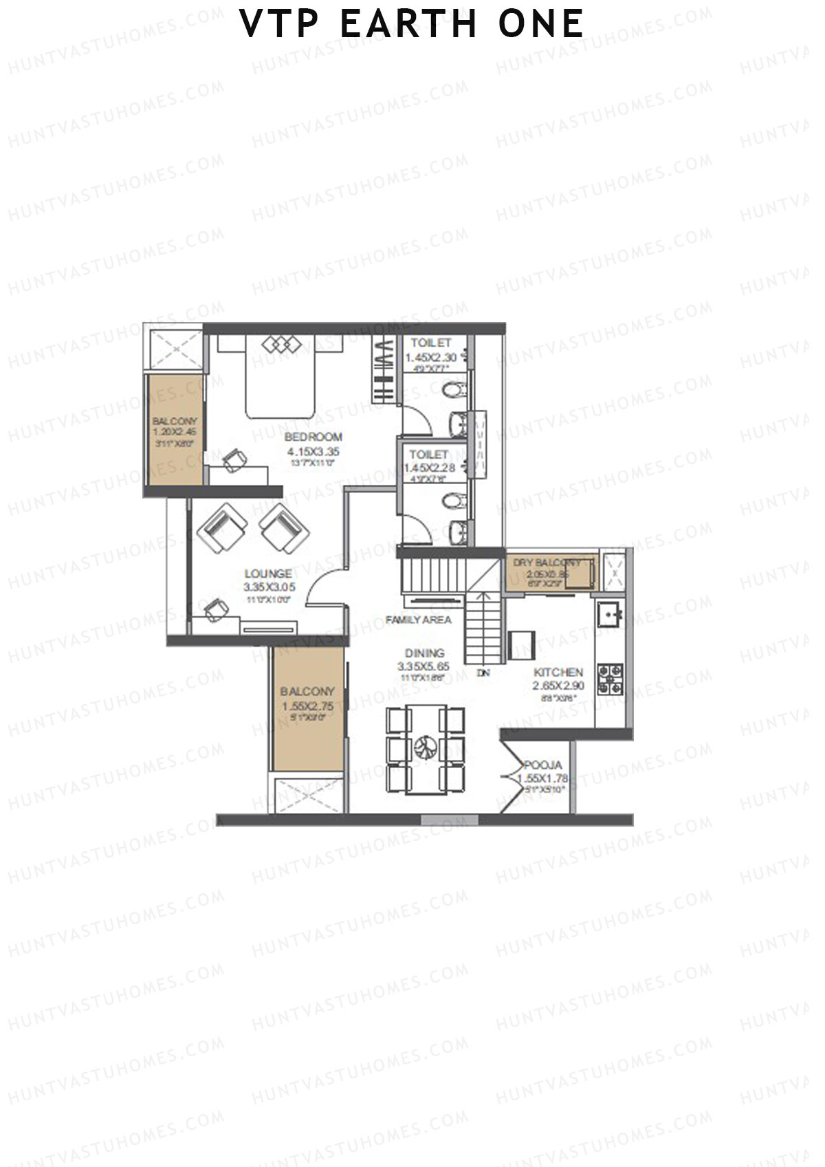 VTP Earth One Tower 2 Unit 6 (Duplex) Floor Plan