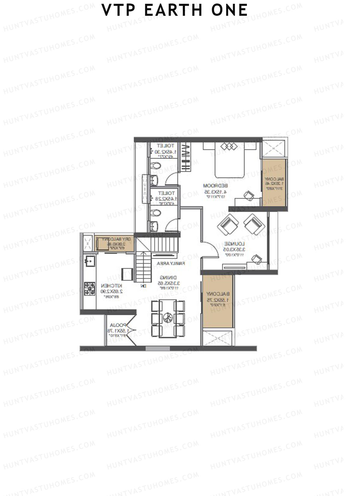 VTP Earth One Tower 2 Unit 7 (Duplex) Floor Plan